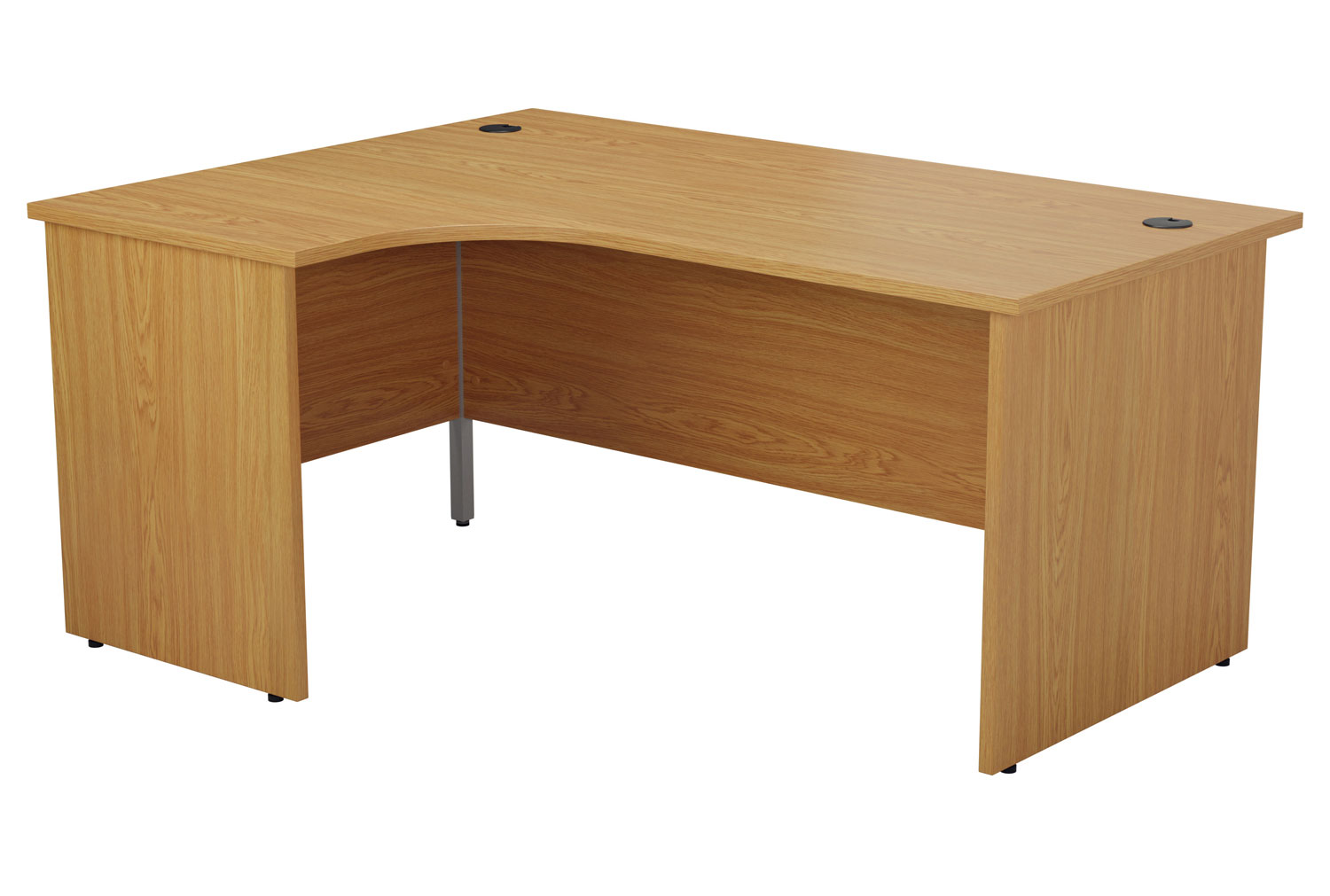 Proteus Panel End Left Hand Ergonomic Office Desk, 160wx120/80dx73h (cm), Oak, Express Delivery
