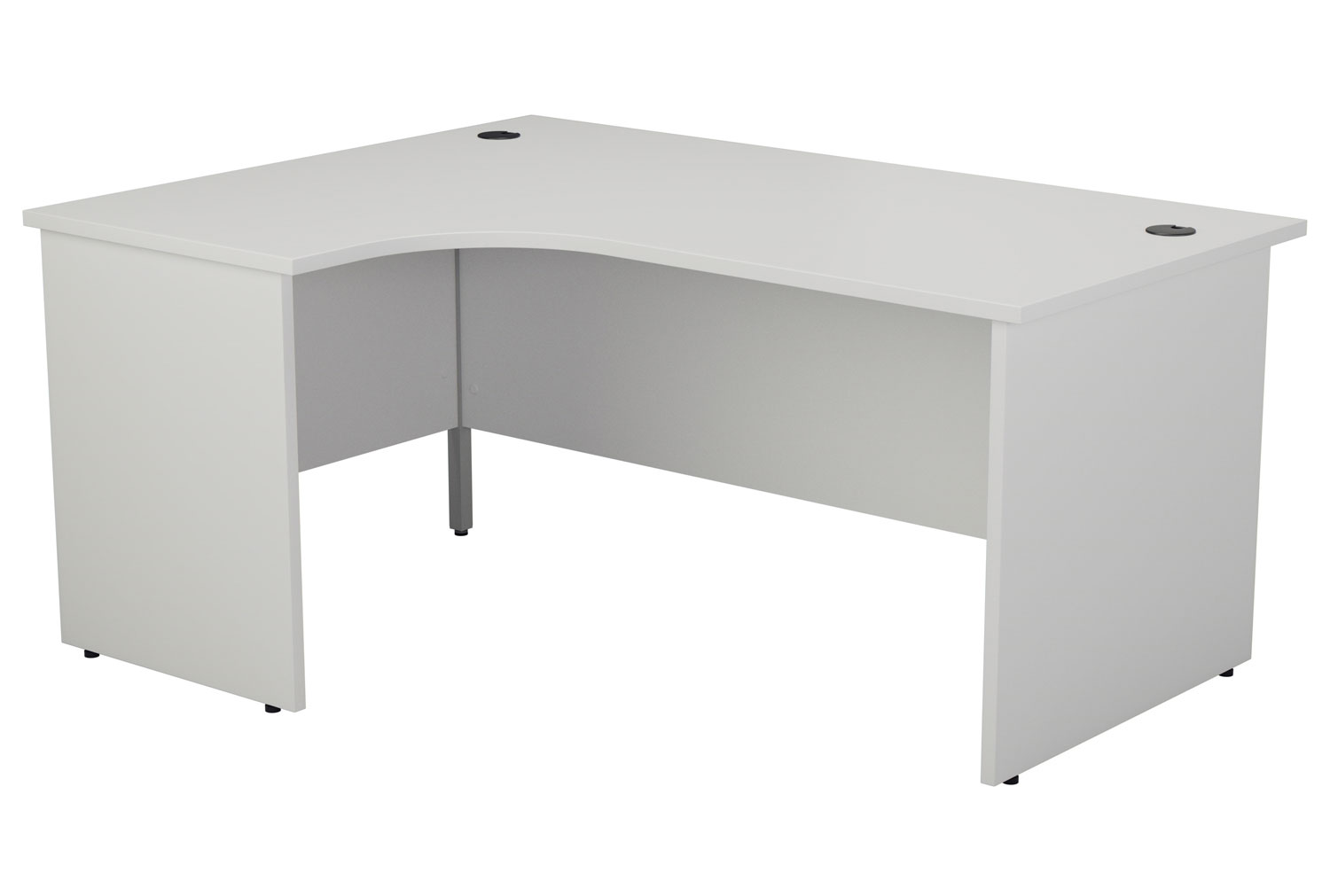 Proteus Panel End Left Hand Ergonomic Office Desk, 160wx120/80dx73h (cm), White