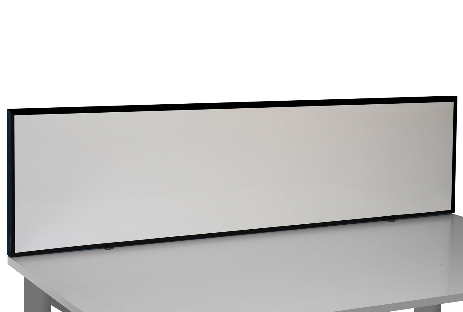 Arctic Drywipe Desktop Office Screens, 100wx40h (cm), Light Grey Edge