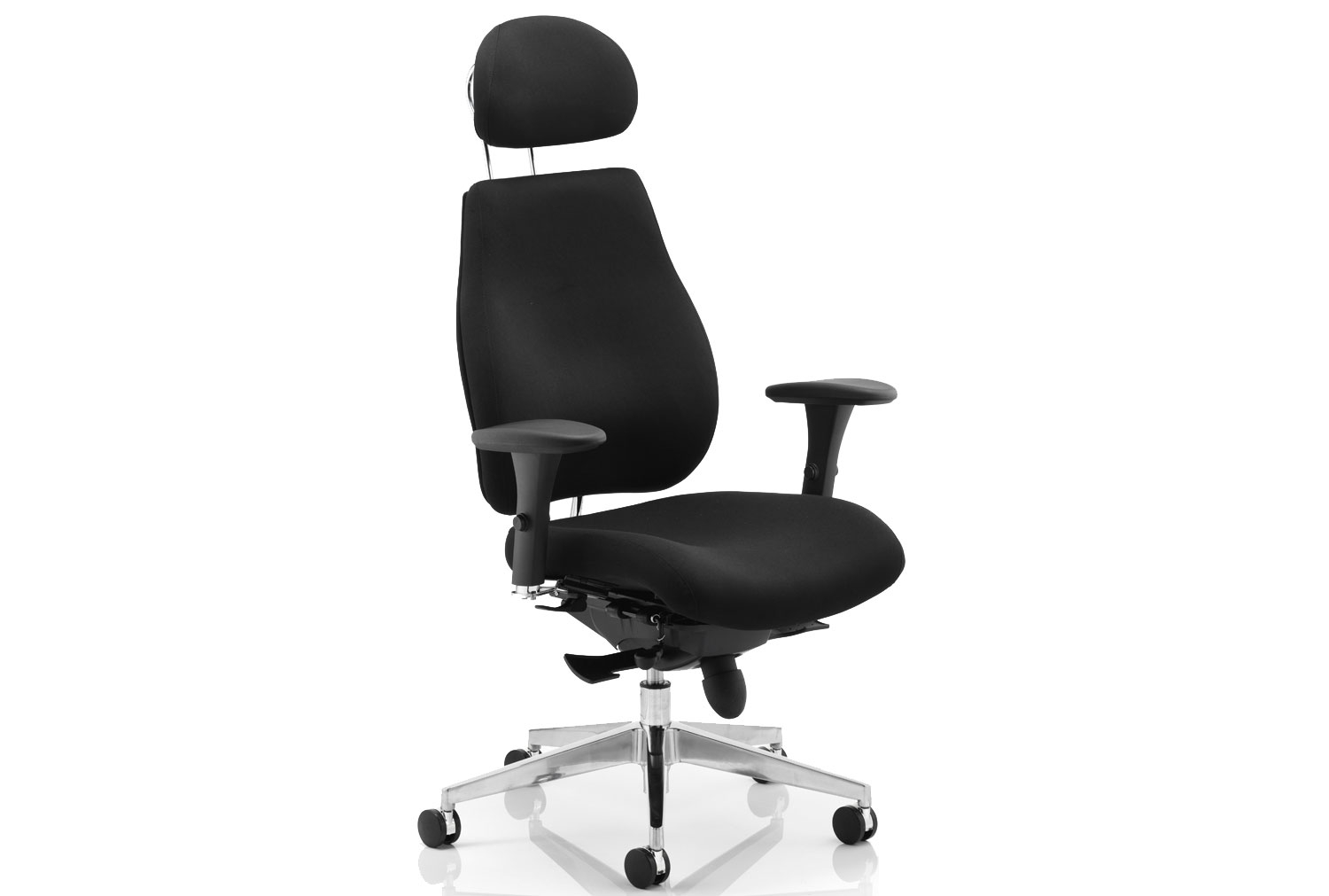 Praktikos Plus Ergonomic Posture Office Chair With Headrest, Black