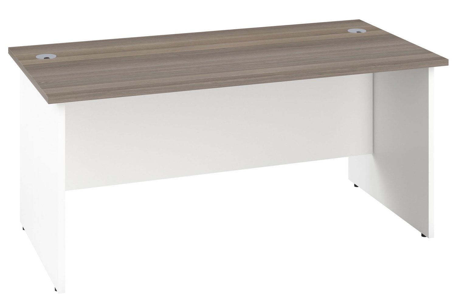 Progress Duo Panel End Narrow Rectangular Office Desk, 80wx60dx73h (cm), Grey Oak