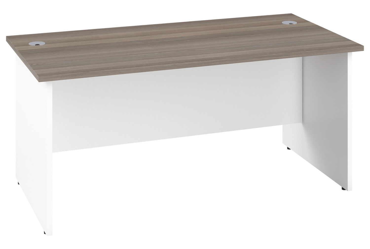 Progress Duo Panel End Rectangular Office Desk, 160wx80dx73h (cm), Grey Oak, Express Delivery