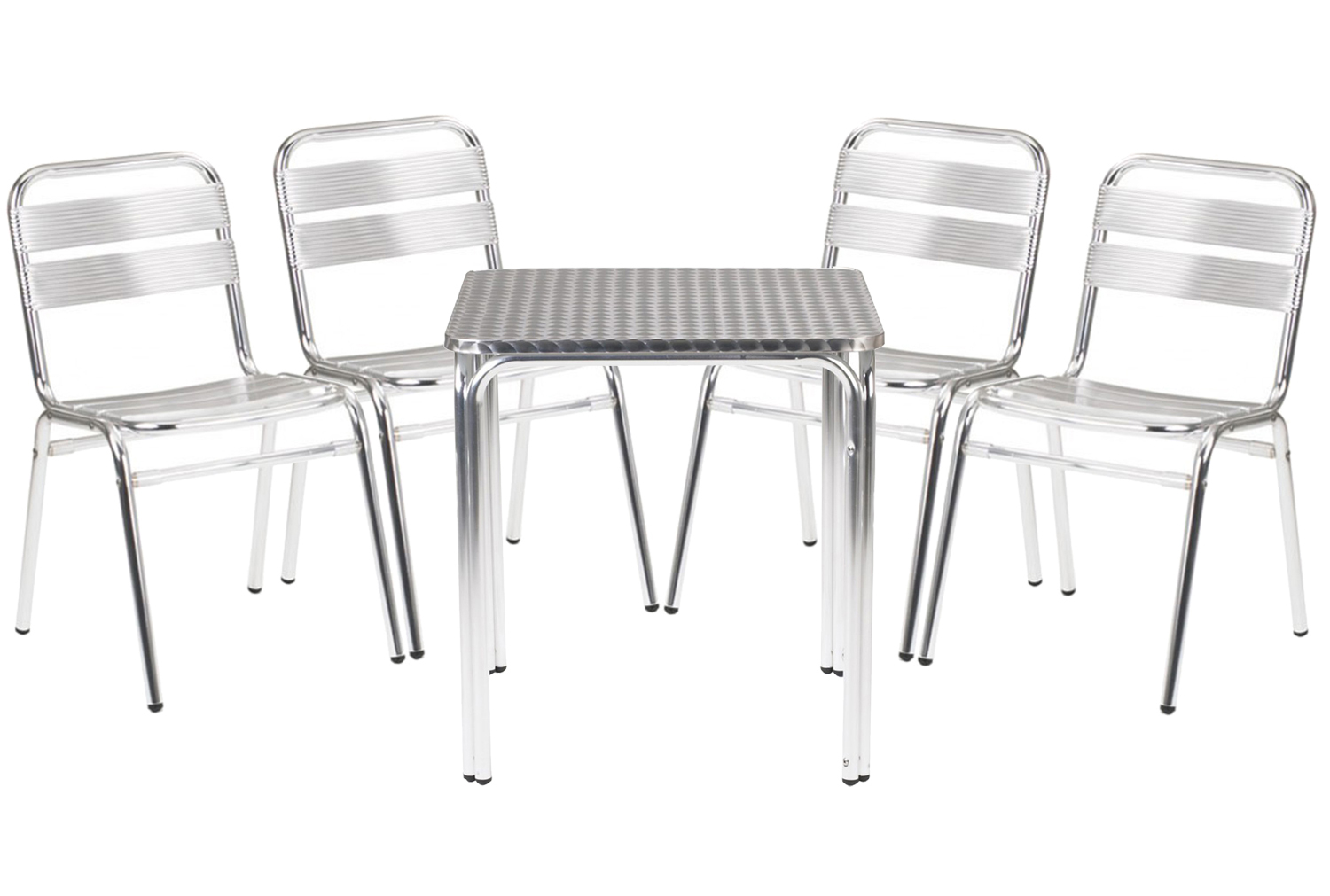 Rio Aluminium Square Table And 4 Chairs