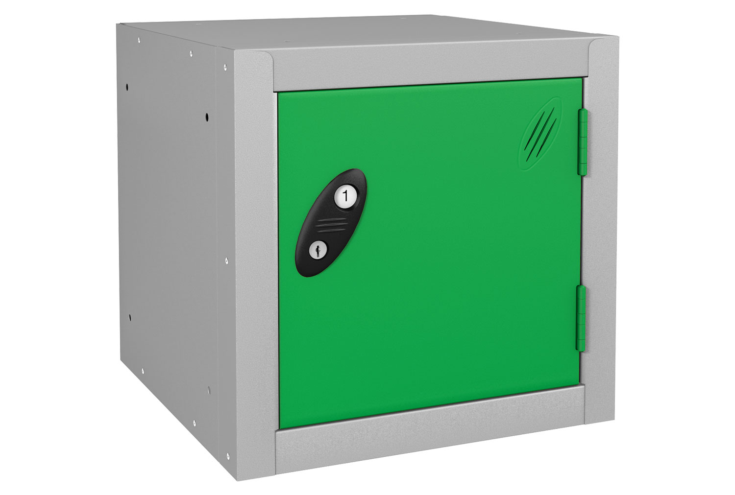 Probe Cube Lockers, 46wx46dx46h (cm), Cam Lock, Silver Body, Green