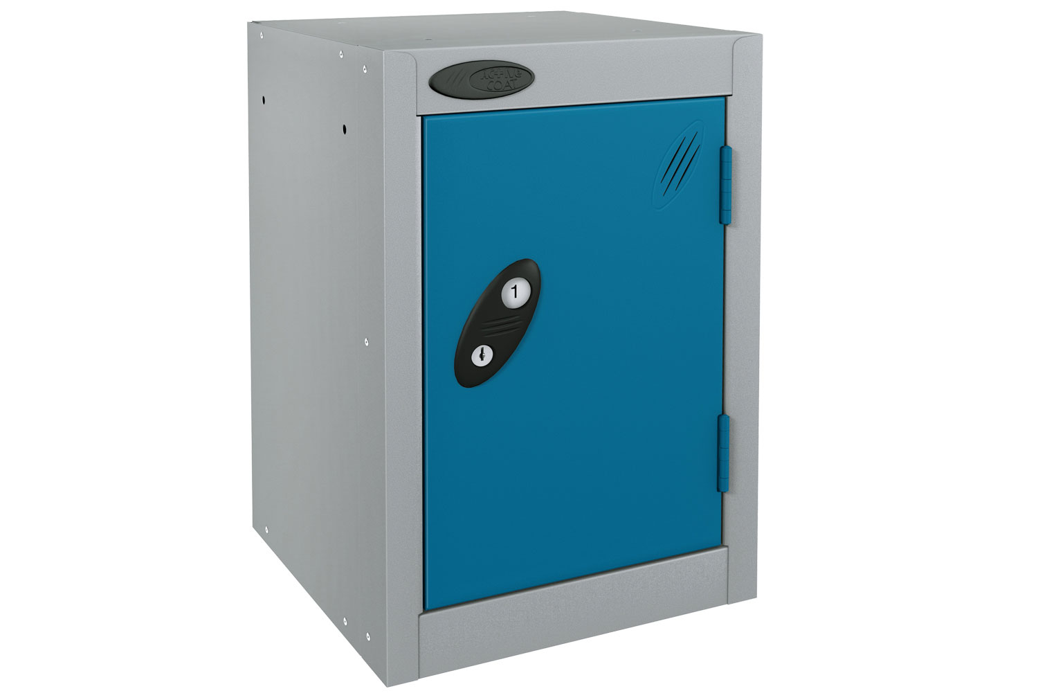 Probe Quarto Lockers, 31wx46dx48h (cm), Cam Lock, White Body, Blue