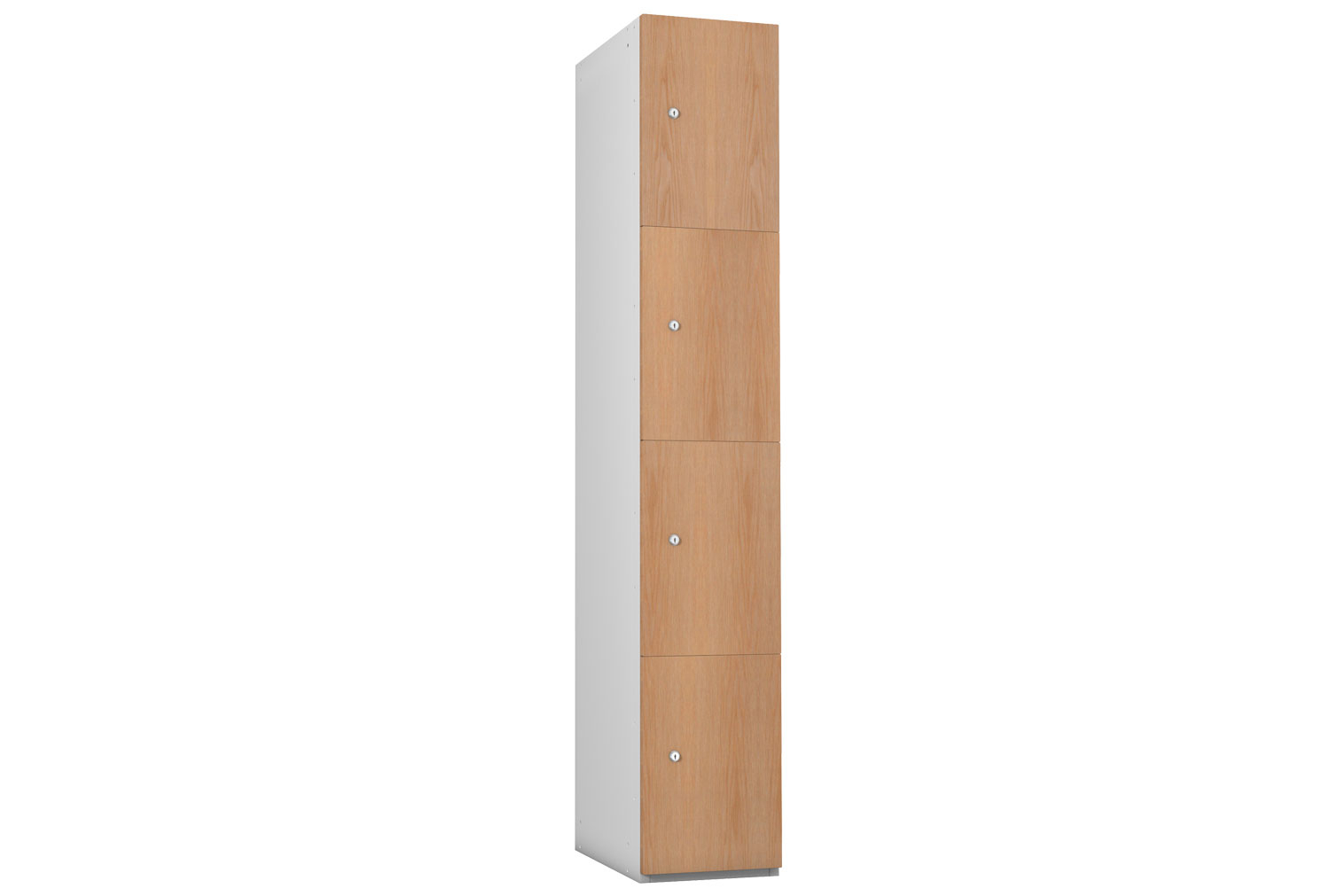 Probe Wood Effect Lockers, 4 Door, 31wx32dx178h (cm), Combination Lock, Oak