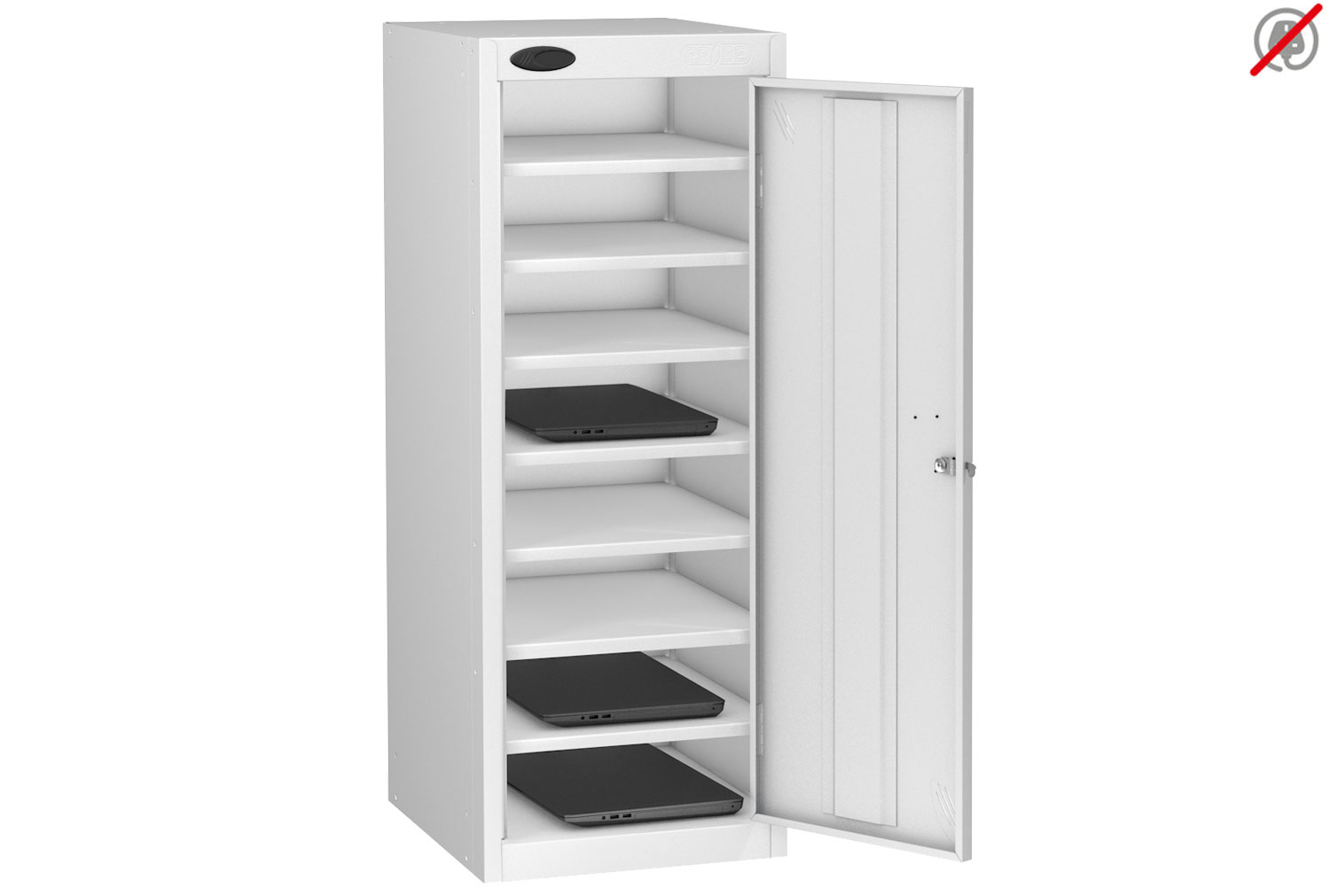 Probe Laptop Storage Lockers, 1 Door - 8 Compartments - 100h (cm), Mechanical Combination Lock, White