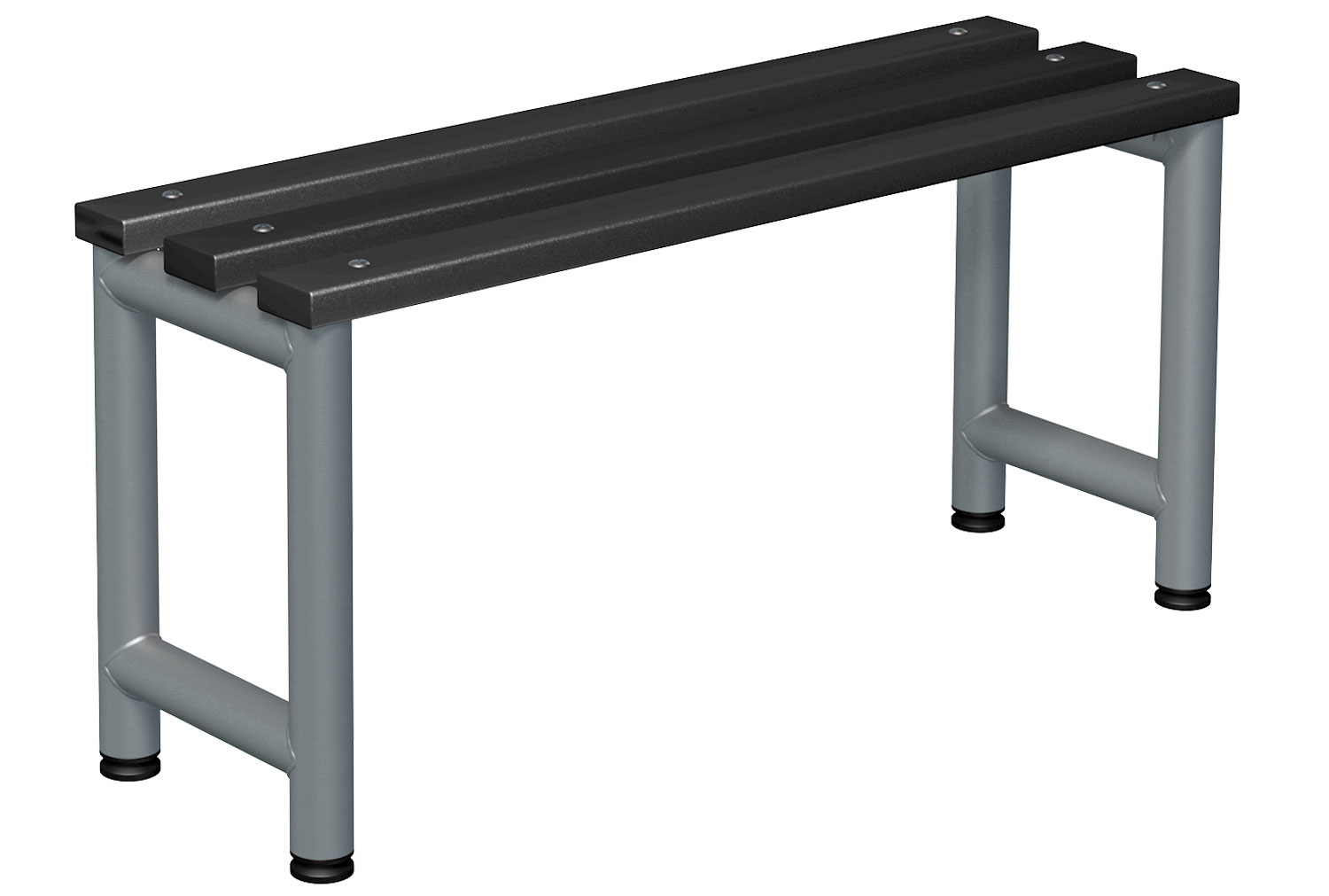 Probe Single Sided Cloakroom Bench (Black Polymer), Senior - 100wx31dx48h (cm), Black