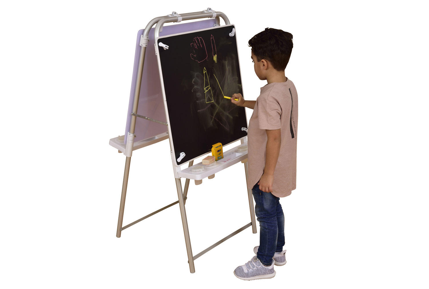 Early Years 2 Sided Magnetic Chalkboard Easel Set