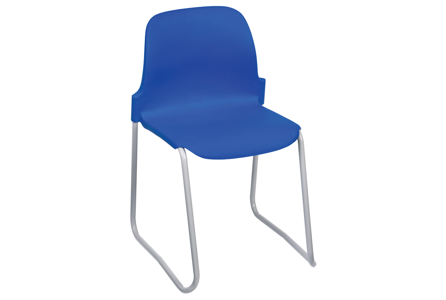 Qty 8 - Proform Masterstack Skidbase Classroom Chair, 14+ Years - 41wx37dx46h (cm), Black Frame, Blue
