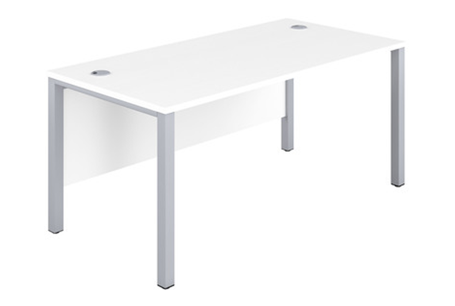 Proteus III Rectangular Office Desk, 180wx80dx73h (cm), White, Fully Installed