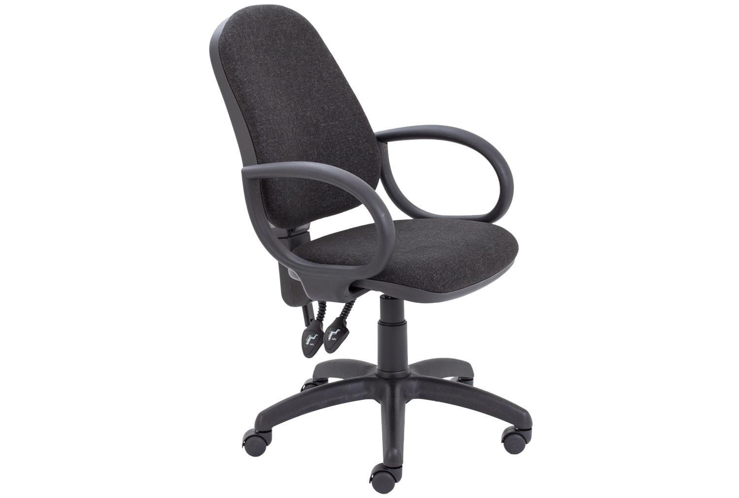 Serene 2 Lever Operator Office Chair, With Fixed Arms, Charcoal, Fully Installed