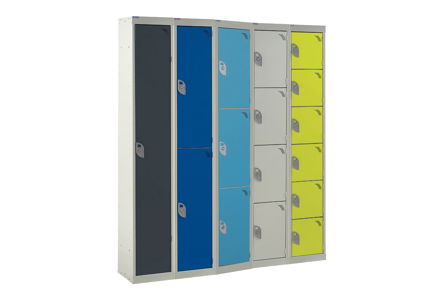 QMP Standard Lockers, 2 Door, 30wx45dx180h (cm), Digital Combination Lock, Grey