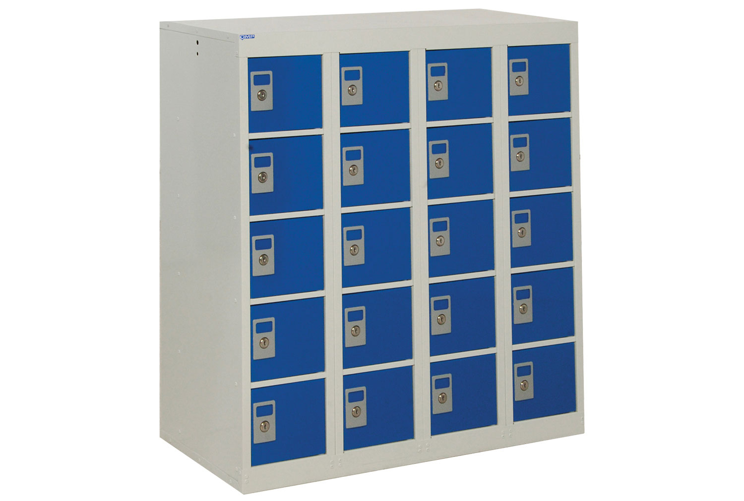 QMP Low Personal Effects Locker With 20 Doors, Cam Lock, Blue
