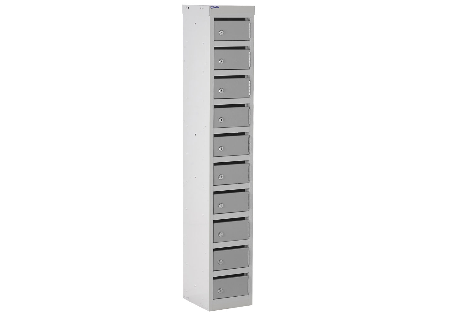 QMP Post Box Locker 100 Series, 10 Boxes - 23wx26dx133h (cm), Grey