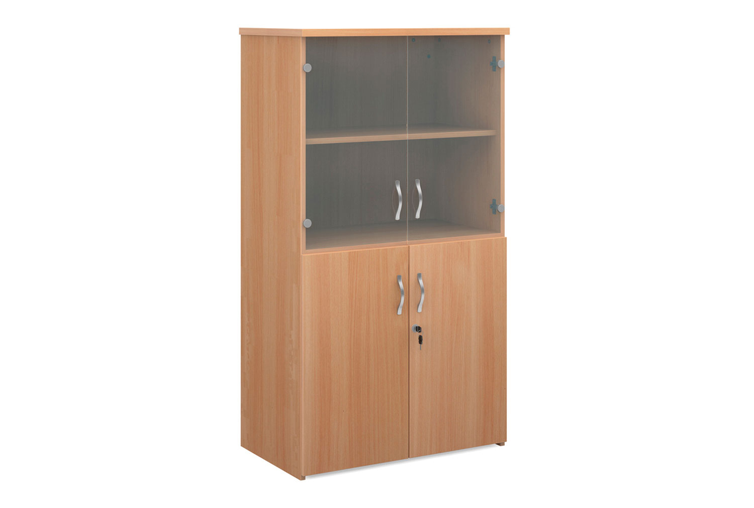 Alcott Home Office Combination Cupboard, 3 Shelf - 80wx47dx144h (cm), Beech, Express Delivery