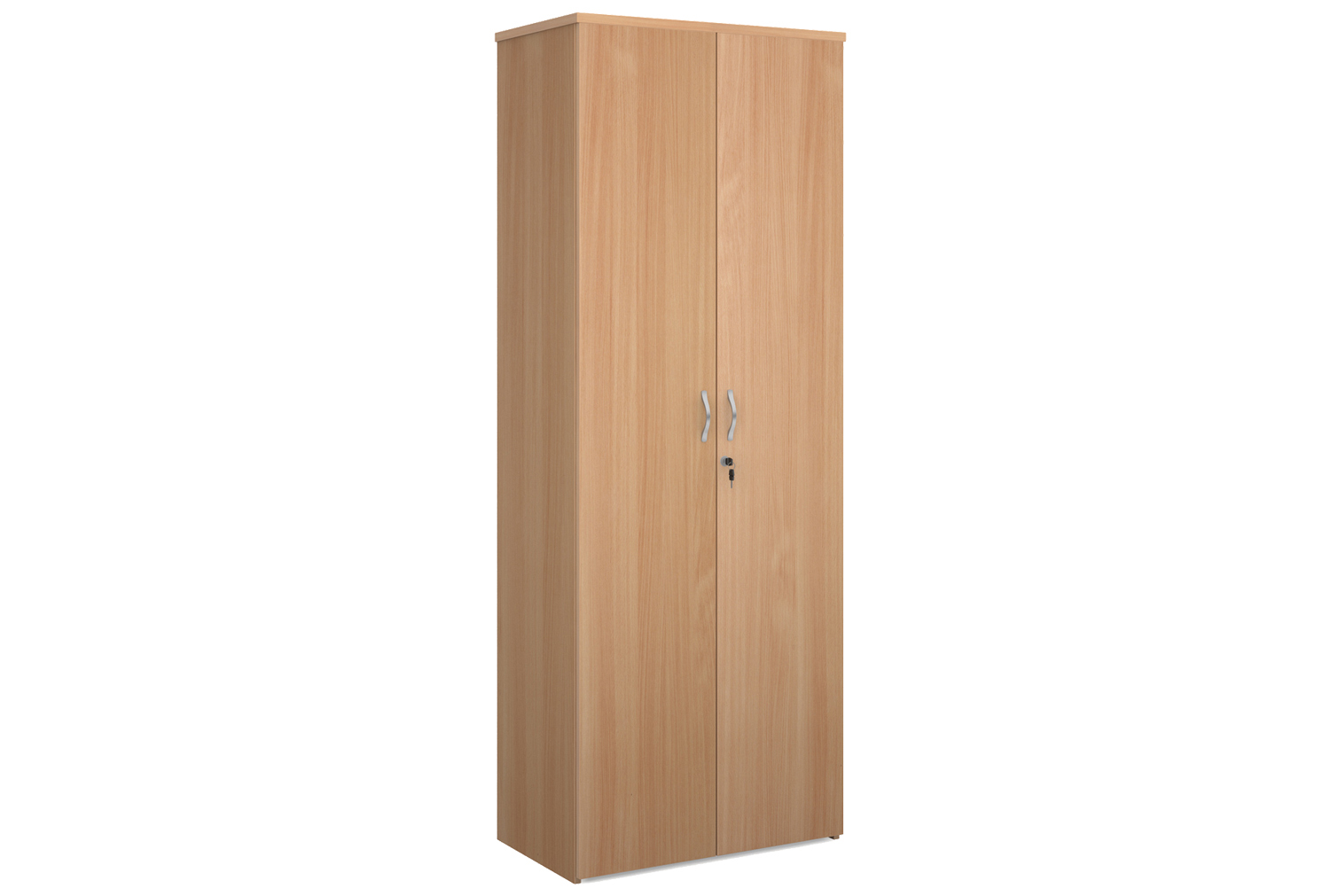 Tully Double Door Office Cupboards, 5 Shelf - 80wx47dx214h (cm), Beech, Fully Installed