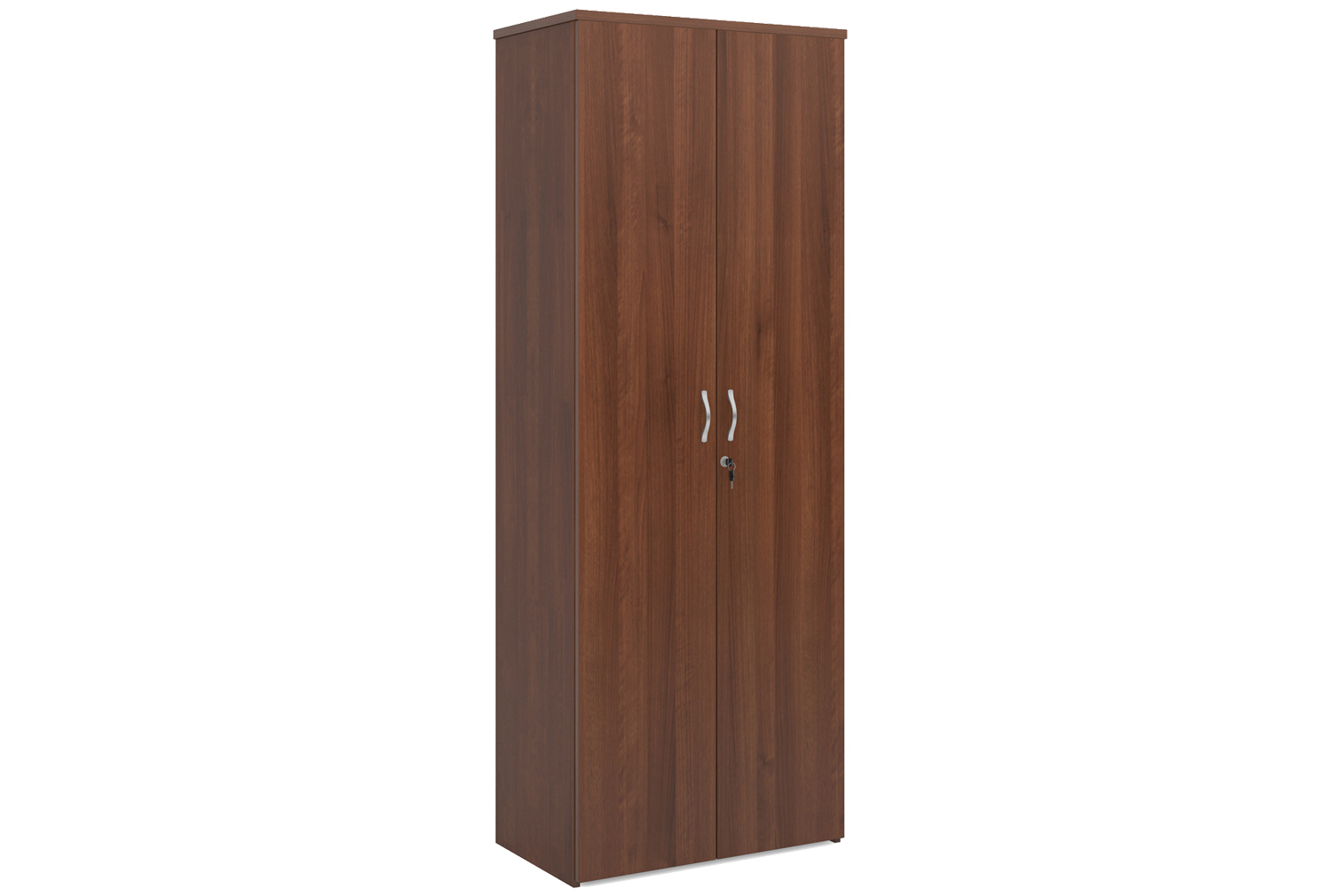 Tully Double Door Office Cupboards, 5 Shelf - 80wx47dx214h (cm), Walnut, Fully Installed