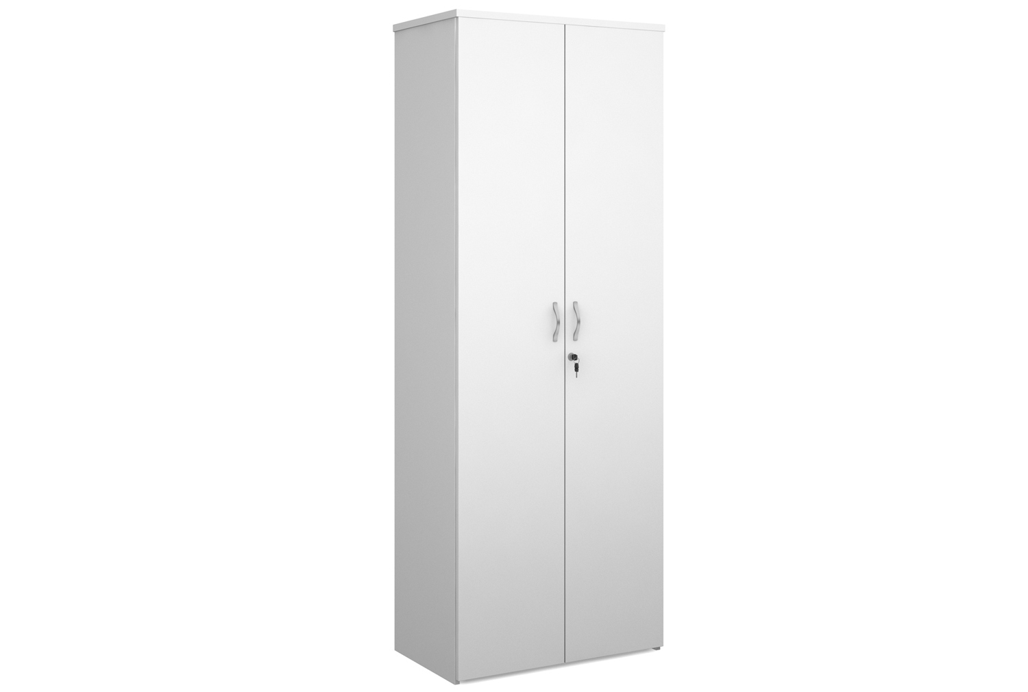Tully Double Door Office Cupboards, 5 Shelf - 80wx47dx214h (cm), White