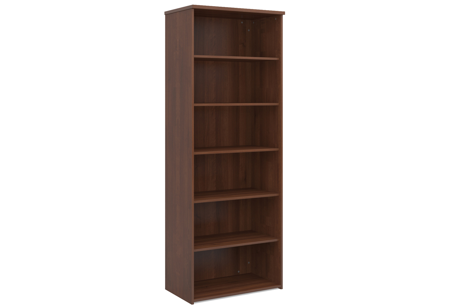 All Walnut Office Bookcases, 5 Shelf - 80wx47dx214h (cm), Express Delivery