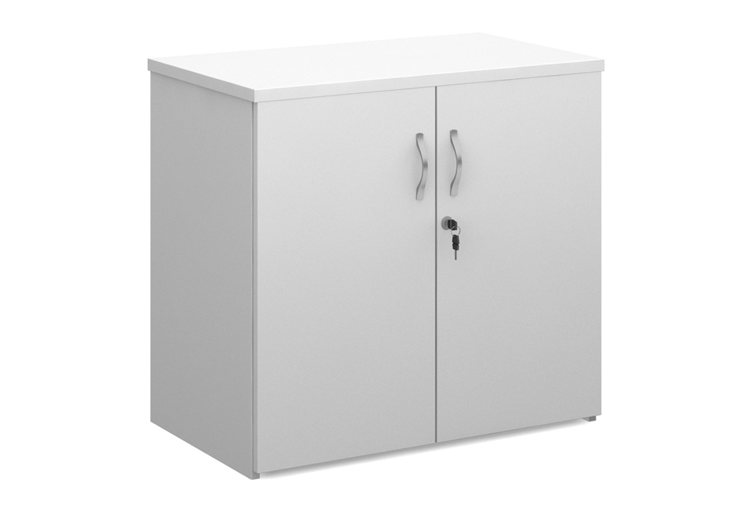Tandem Double Door Cupboard, 1 Shelf - 80wx47dx74h (cm), White, Express Delivery