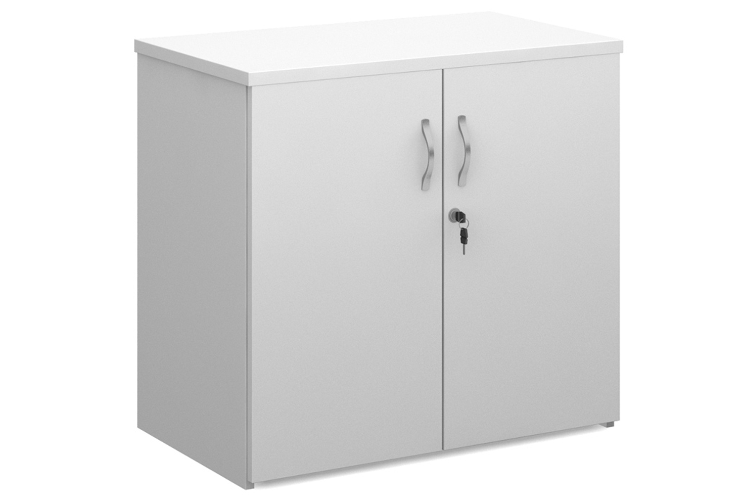 Strive Home Office Duo Double Door Cupboard, 1 Shelf, 74h (cm), White, Express Delivery