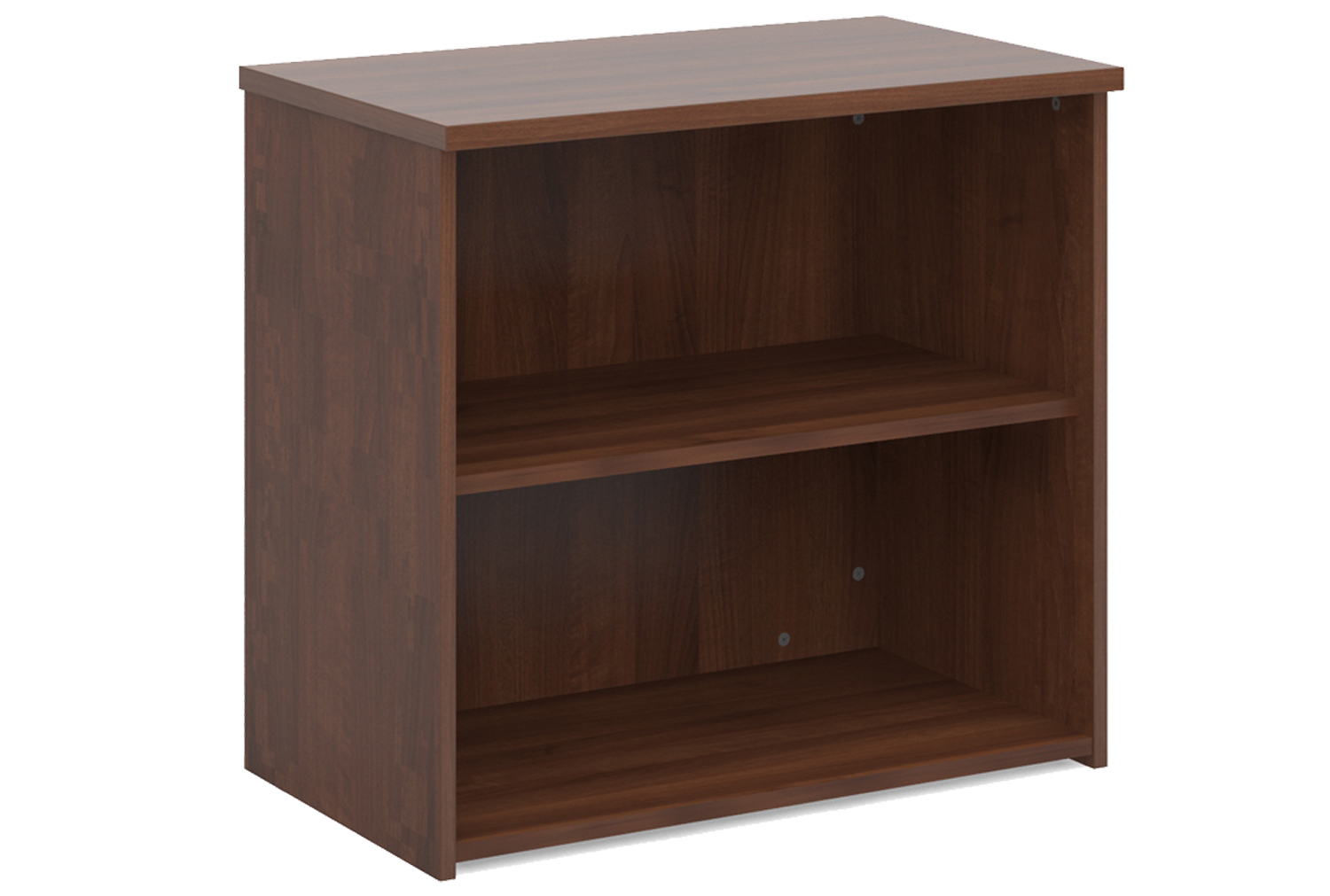 All Walnut Office Bookcases, 1 Shelf - 80wx47dx74h (cm), Express Delivery