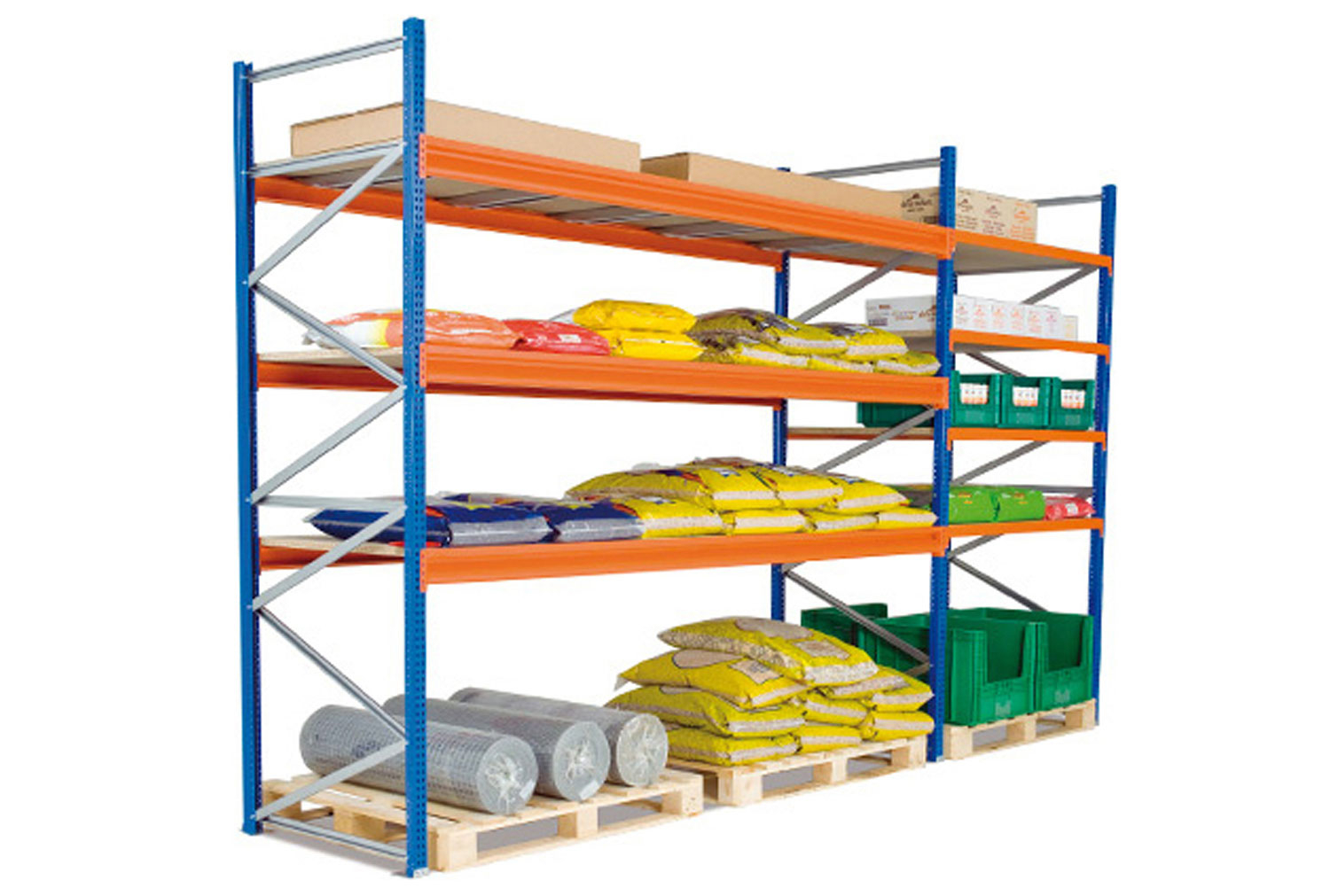 Heavy Duty Widespan Shelving With Chipboard Shelves 1785wx2000h