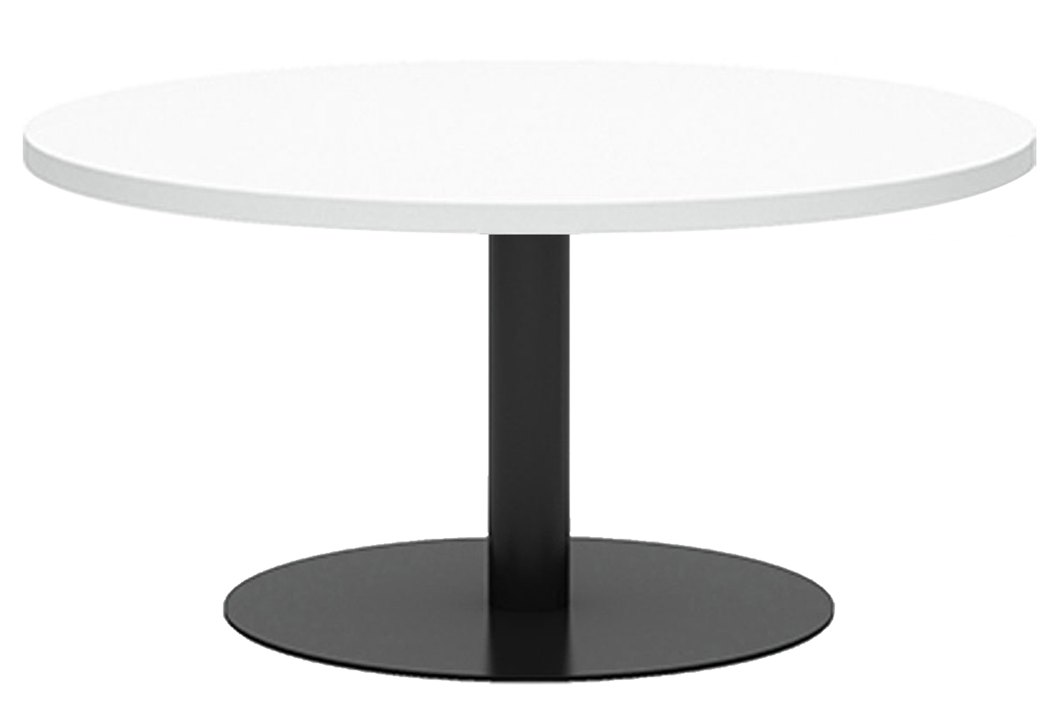 Romanus Circular Coffee Table (MFC Top), 60 dia (cm), Black, White