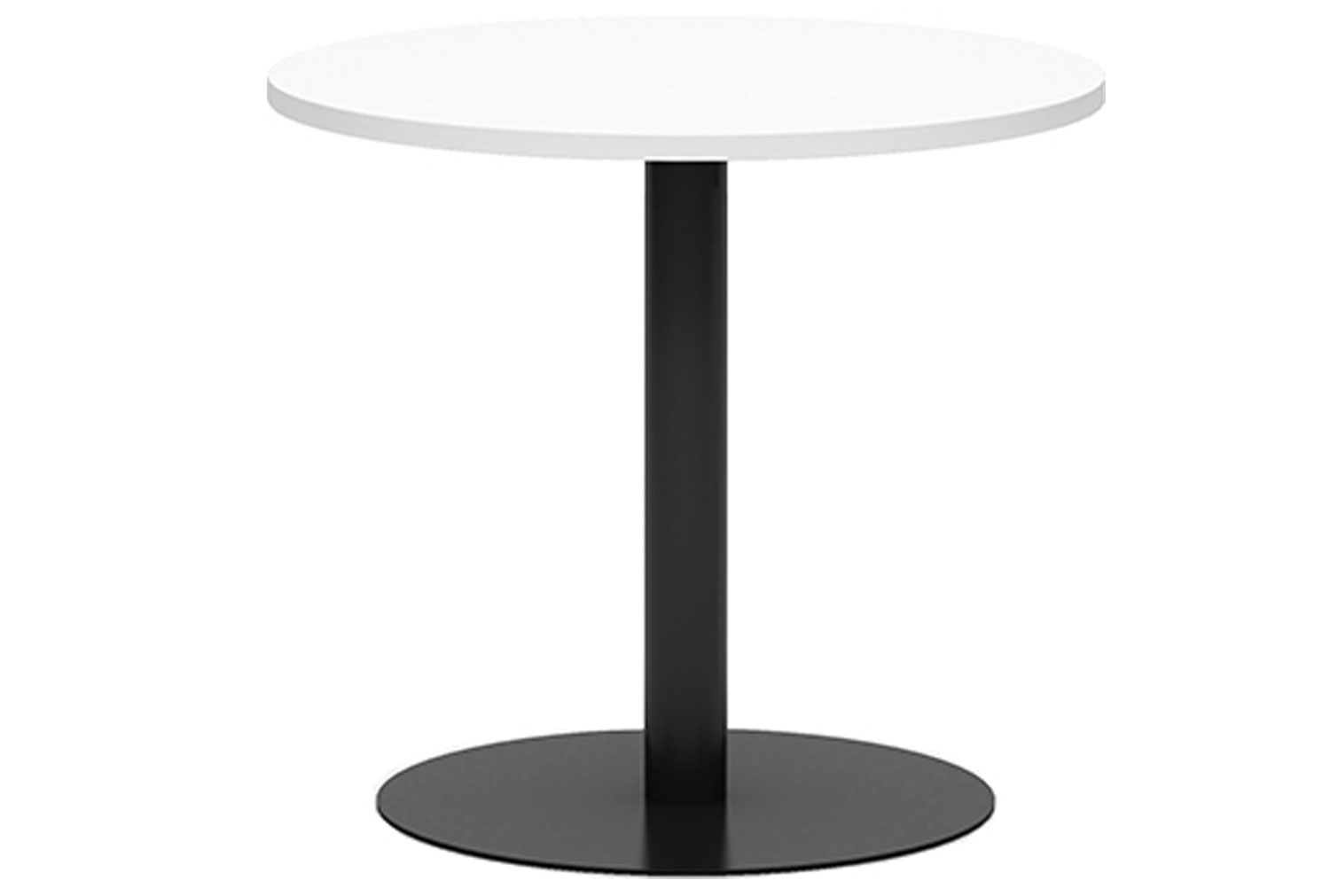 Romanus Circular Dining Table (MFC Top), 100diax73h (cm), Light Grey Frame, White