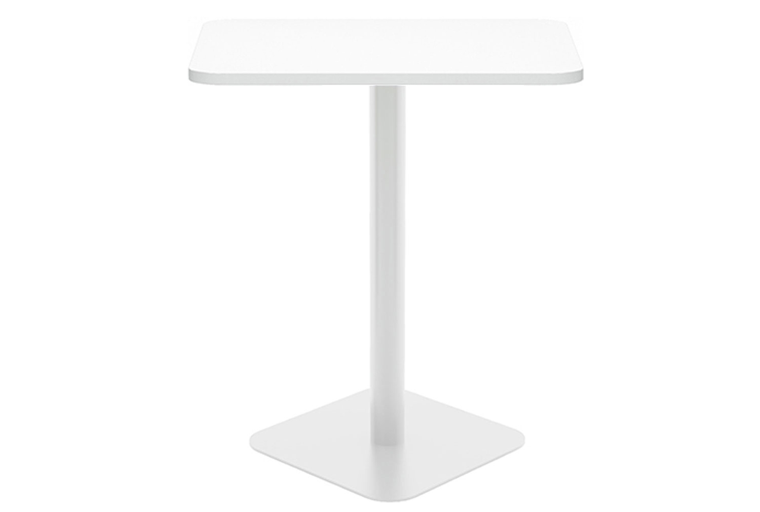 Romanus Square Poseur Table (MFC Top), 60wx60dx110h (cm), White Frame, White