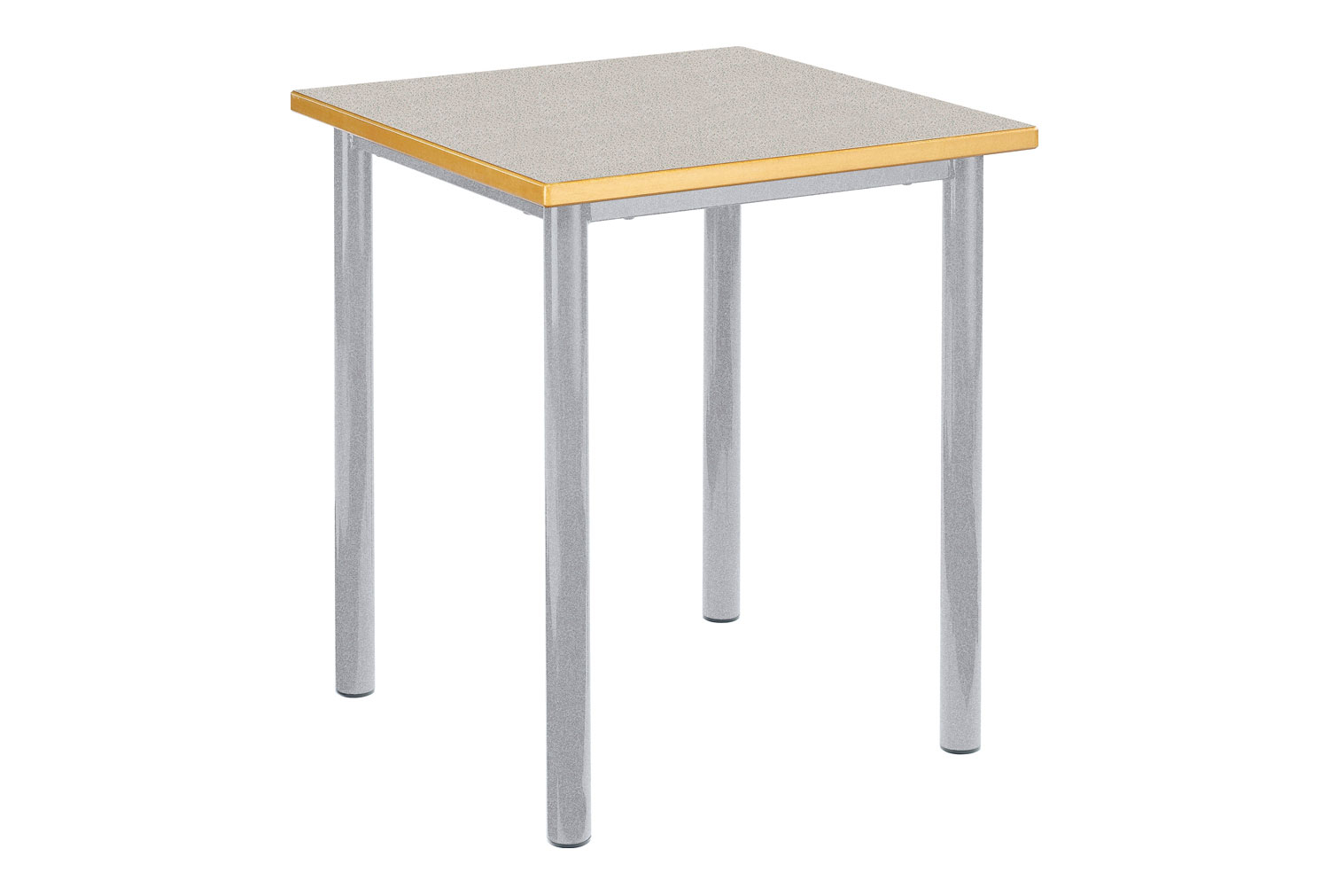 Qty 4 - RT45 Square Classroom Tables 14+ Years, Silver Frame, Beech Top, MDF Beech Edge