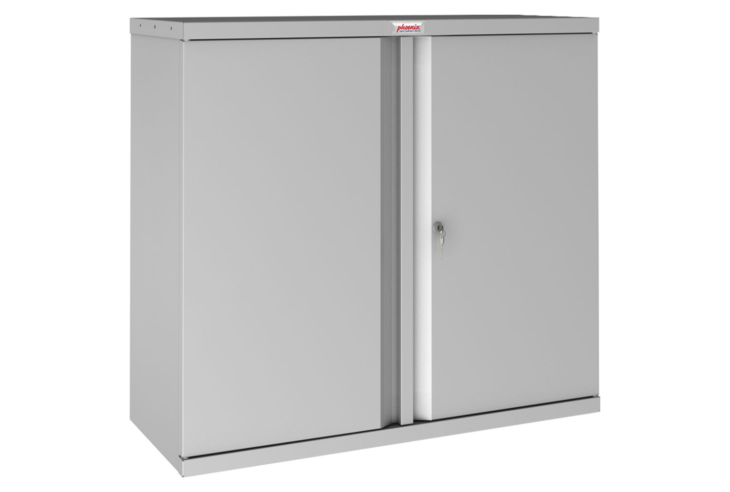 Phoenix SCL Steel Storage Office Cupboards With Key Lock, 1 Shelf - 92wx37dx83h (cm), Grey, Express Delivery