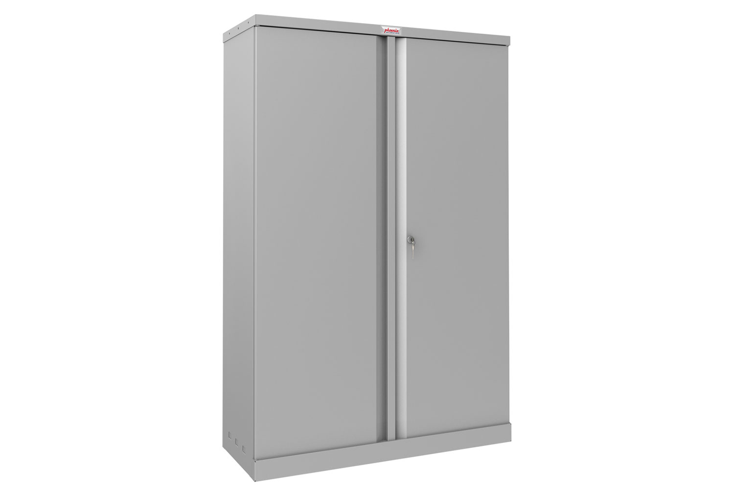 Phoenix SCL Steel Storage Office Cupboards With Key Lock, 3 Shelf - 92wx37dx140h (cm), Grey, Express Delivery