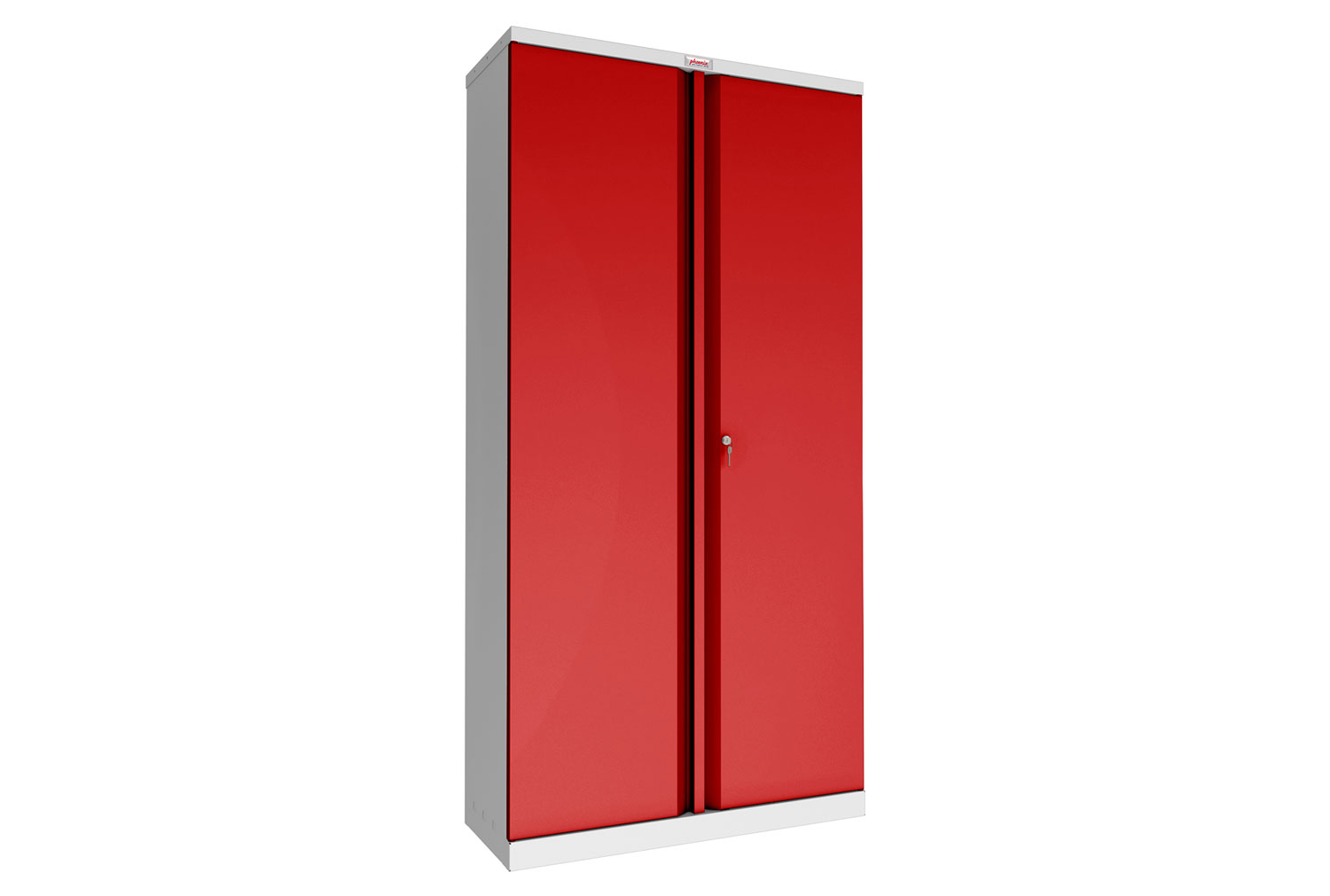 Phoenix SCL Steel Storage Office Cupboards With Key Lock, 4 Shelf - 92wx37dx183h (cm), Red, Express Delivery