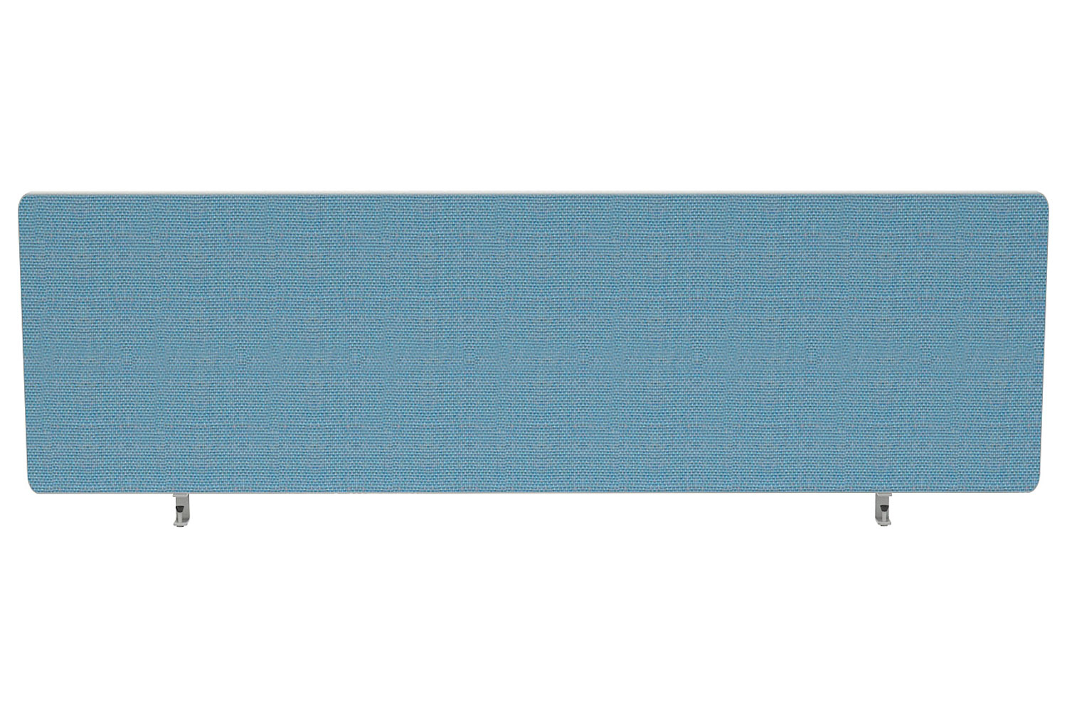 Griffin Rectangular Desktop Office Screens With Rounded Corners, 160wx2dx30h (cm), Sky Blue