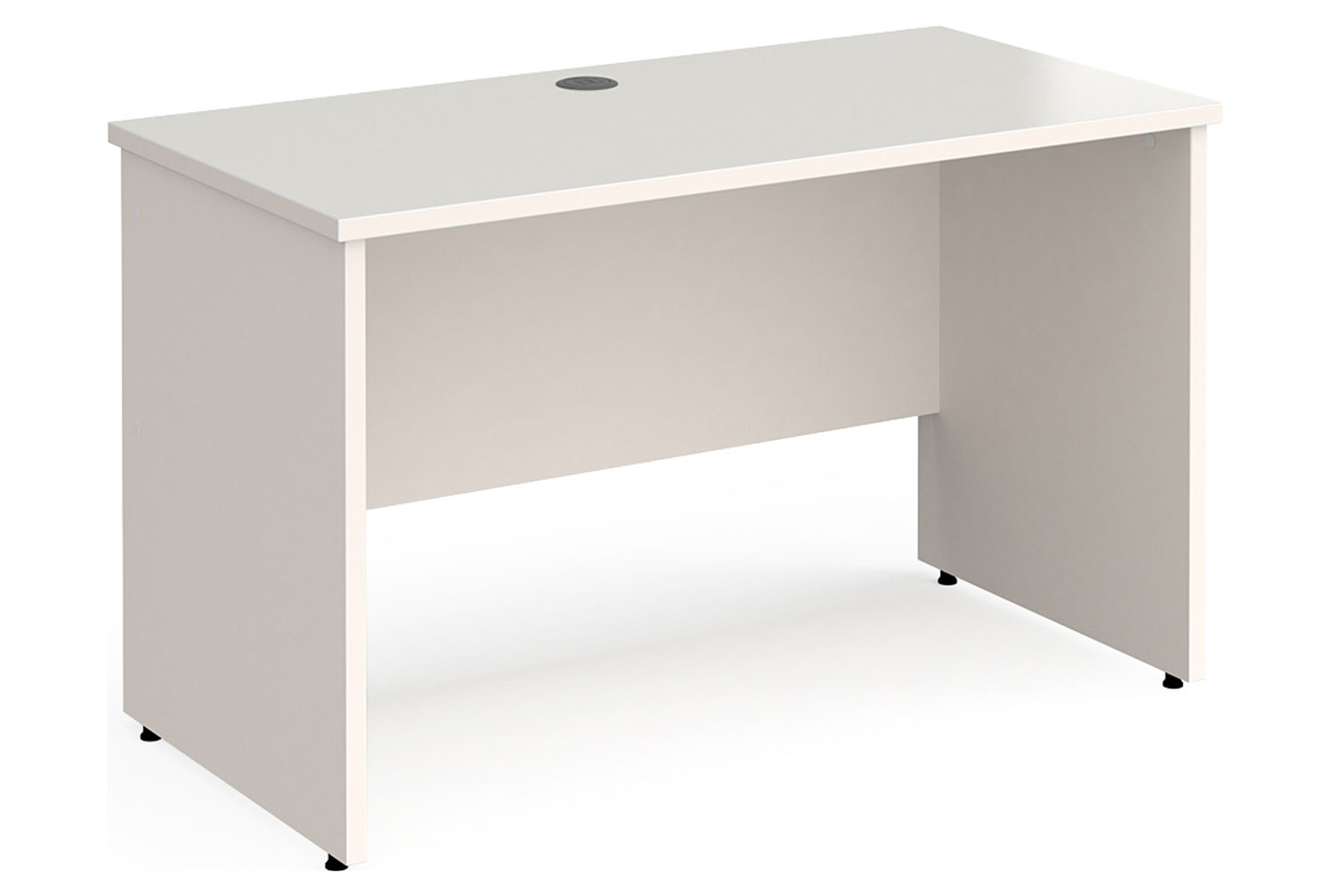 All White Panel End Narrow Rectangular Office Desk, 120w60dx73h (cm)