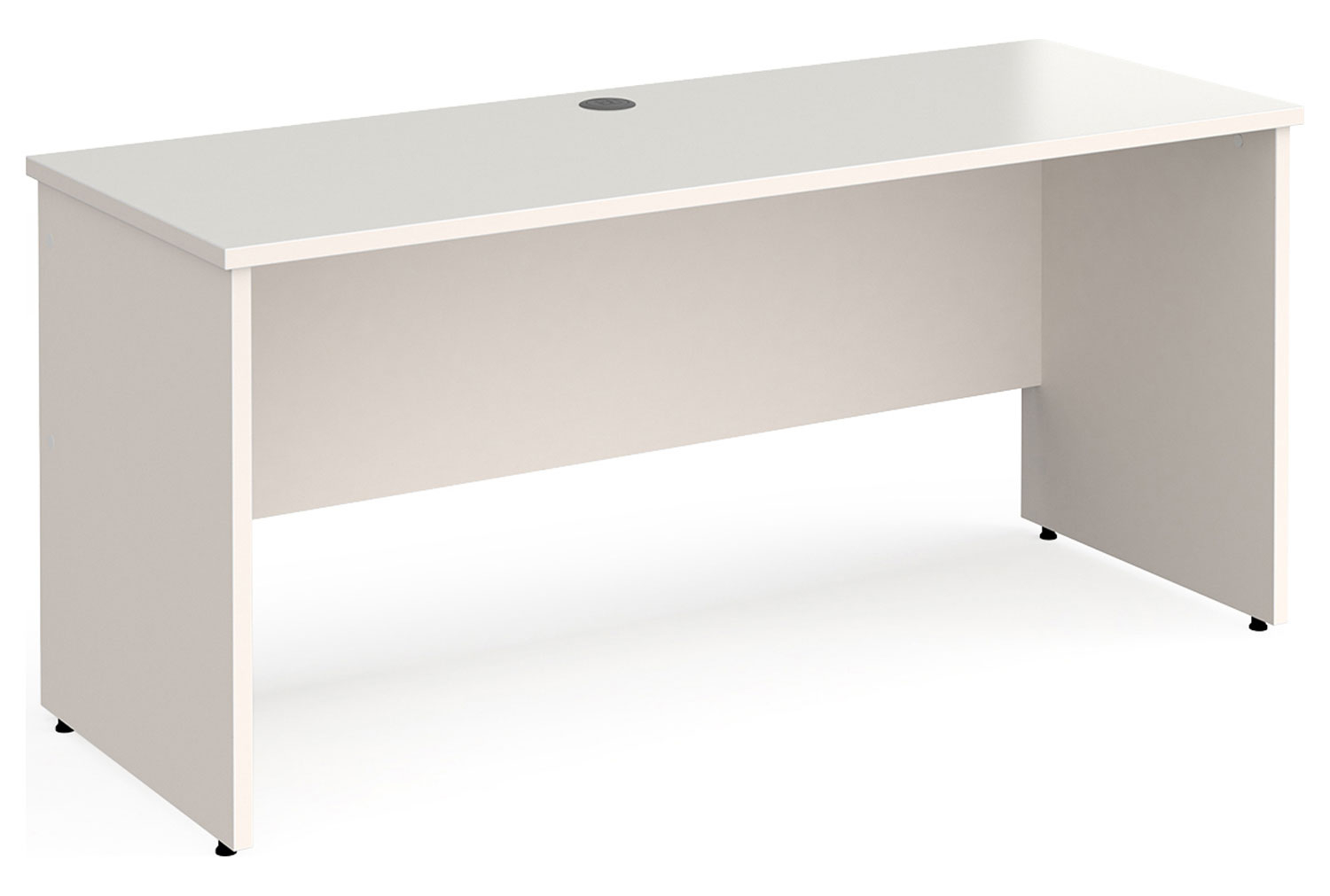 All White Panel End Narrow Rectangular Office Desk, 160w60dx73h (cm)