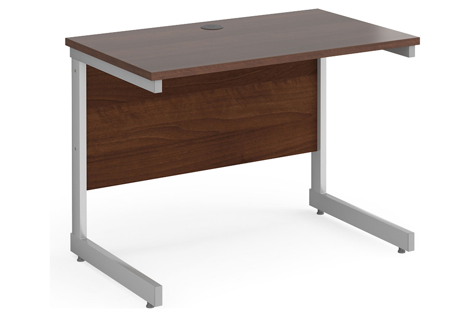 Thrifty Next-Day Narrow Rectangular Office Desk Walnut, 100wx60dx73h (cm), Express Delivery