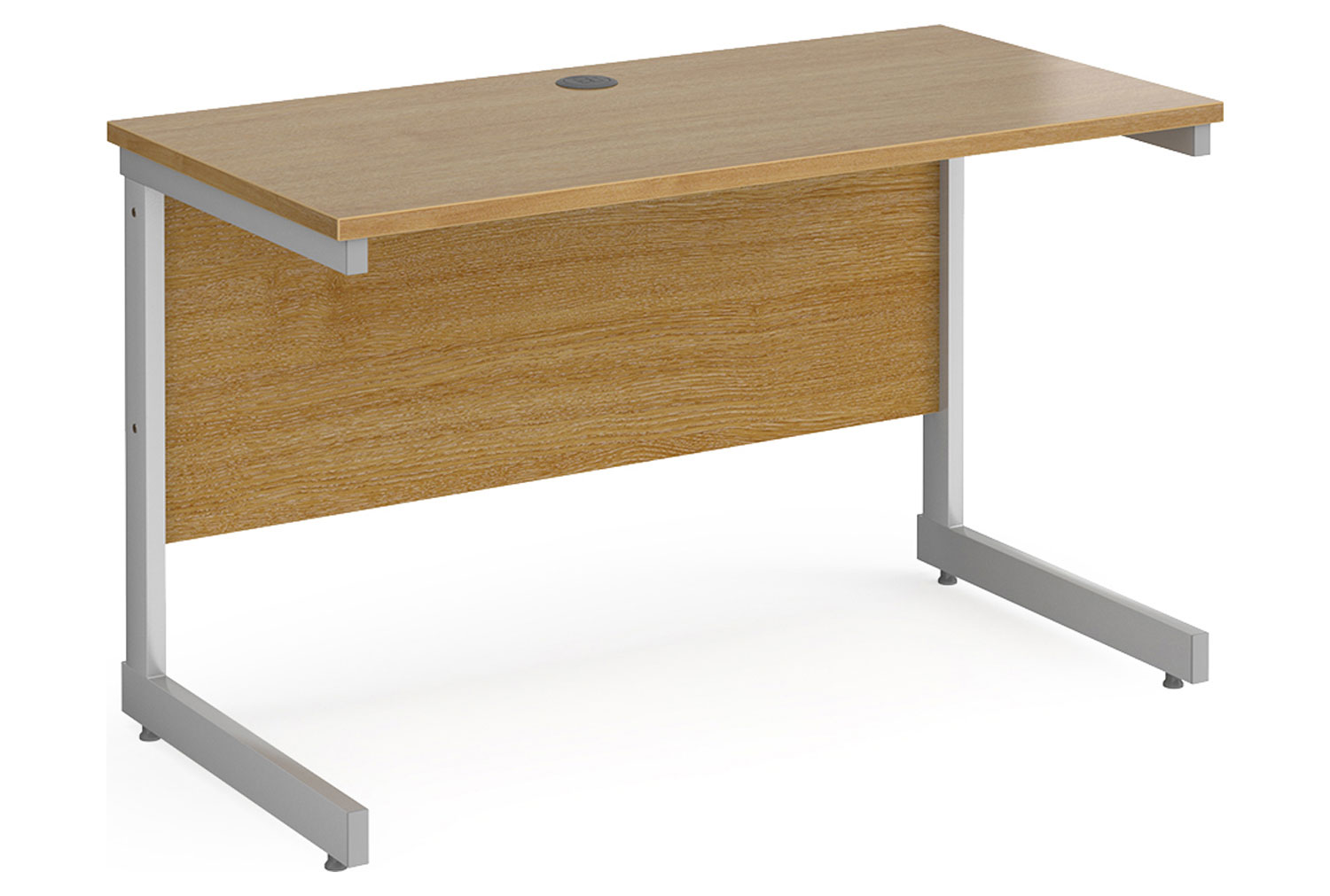Thrifty Next-Day Narrow Rectangular Office Desk Oak, 120w60dx73h (cm), Express Delivery