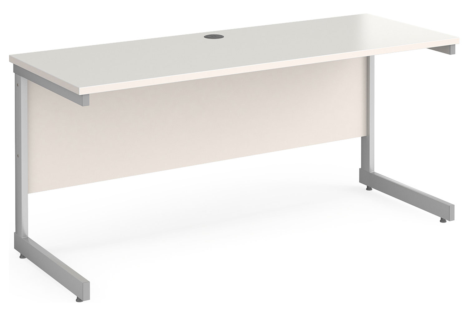 Thrifty Next-Day Narrow Rectangular Office Desk White, 160w60dx73h (cm), Express Delivery
