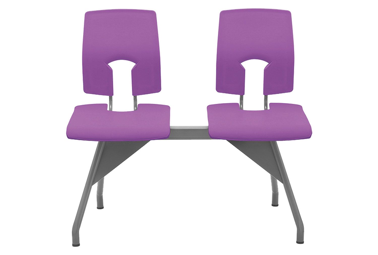 SE Beam Seating With 2 Seats, Dark Grey Frame, Pacific Blue