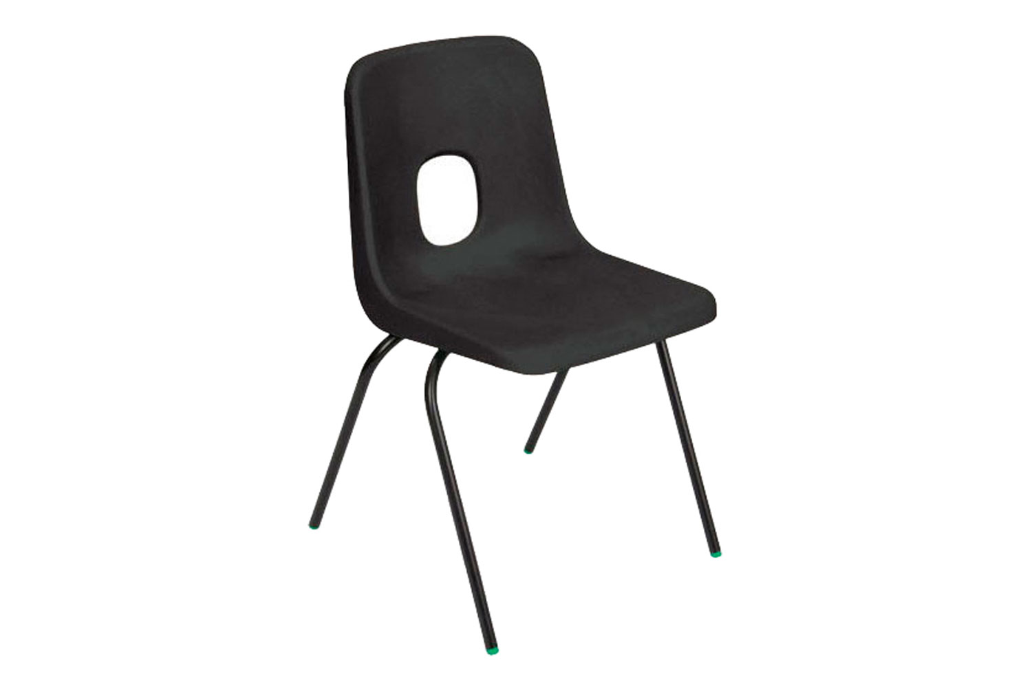 Qty 8 - Hille E Series Classroom Chair, 14+ Years - 41wx37dx46h (cm), Black Frame, Black