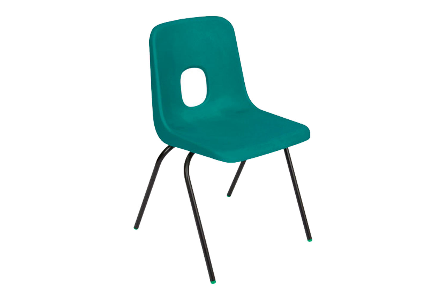 Qty 8 - Hille E Series Classroom Chair, 4-6 Years - 33wx29dx31h (cm), Black Frame, Jade