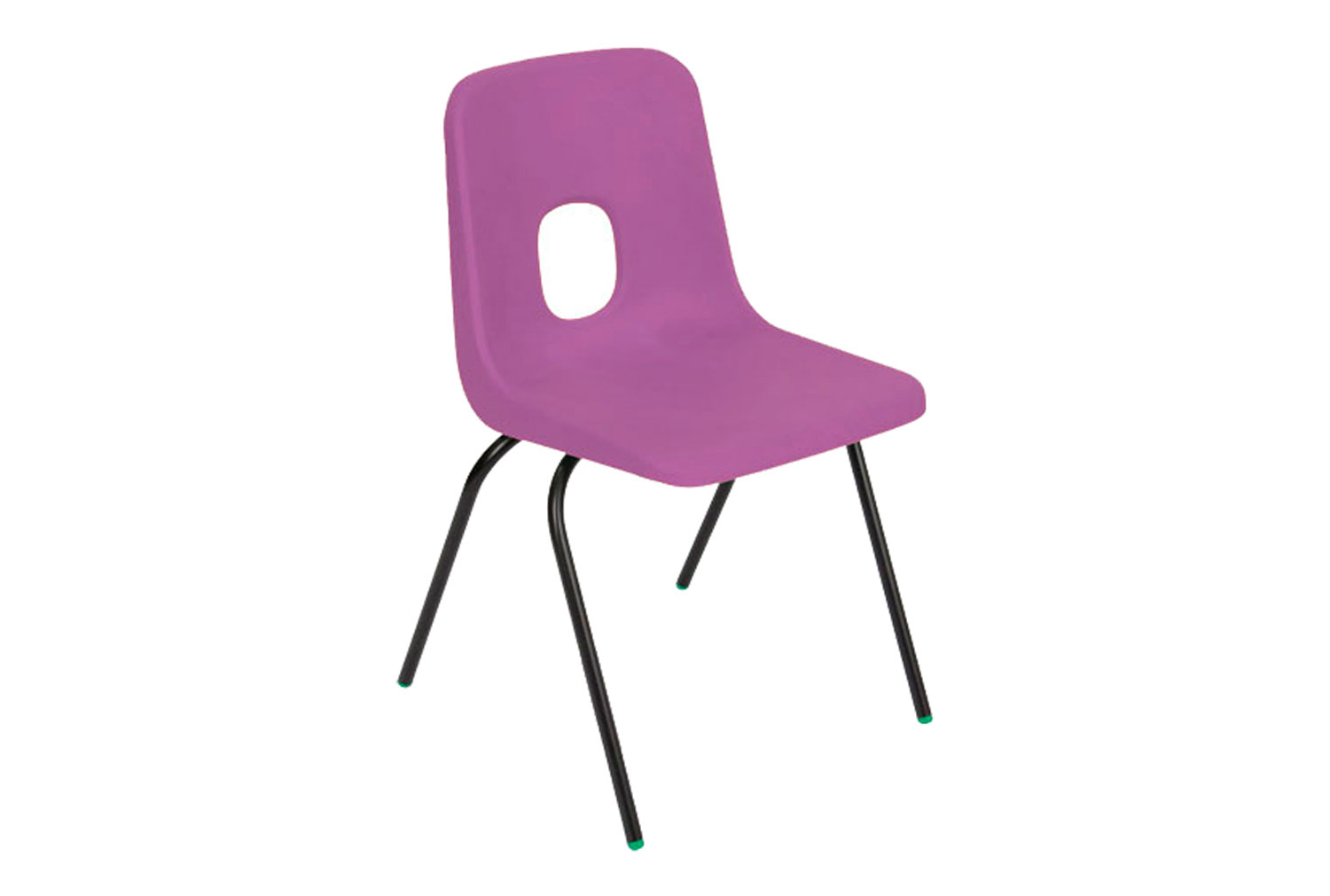 Qty 8 - Hille E Series Classroom Chair, 14+ Years - 41wx37dx46h (cm), Grey Frame, Purple