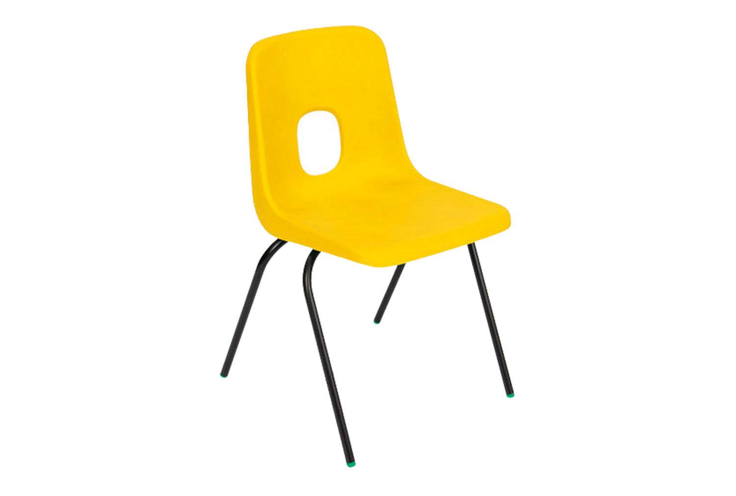 Qty 8 - Hille E Series Classroom Chair, 3-4 Years - 30wx25dx26h (cm), Black Frame, Yellow