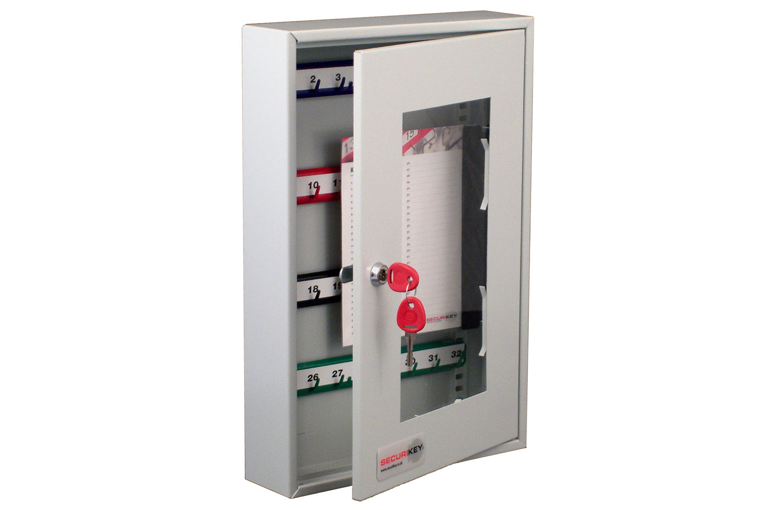 Securikey System 32 Key Cabinet With Perspex Front, Electronic Lock