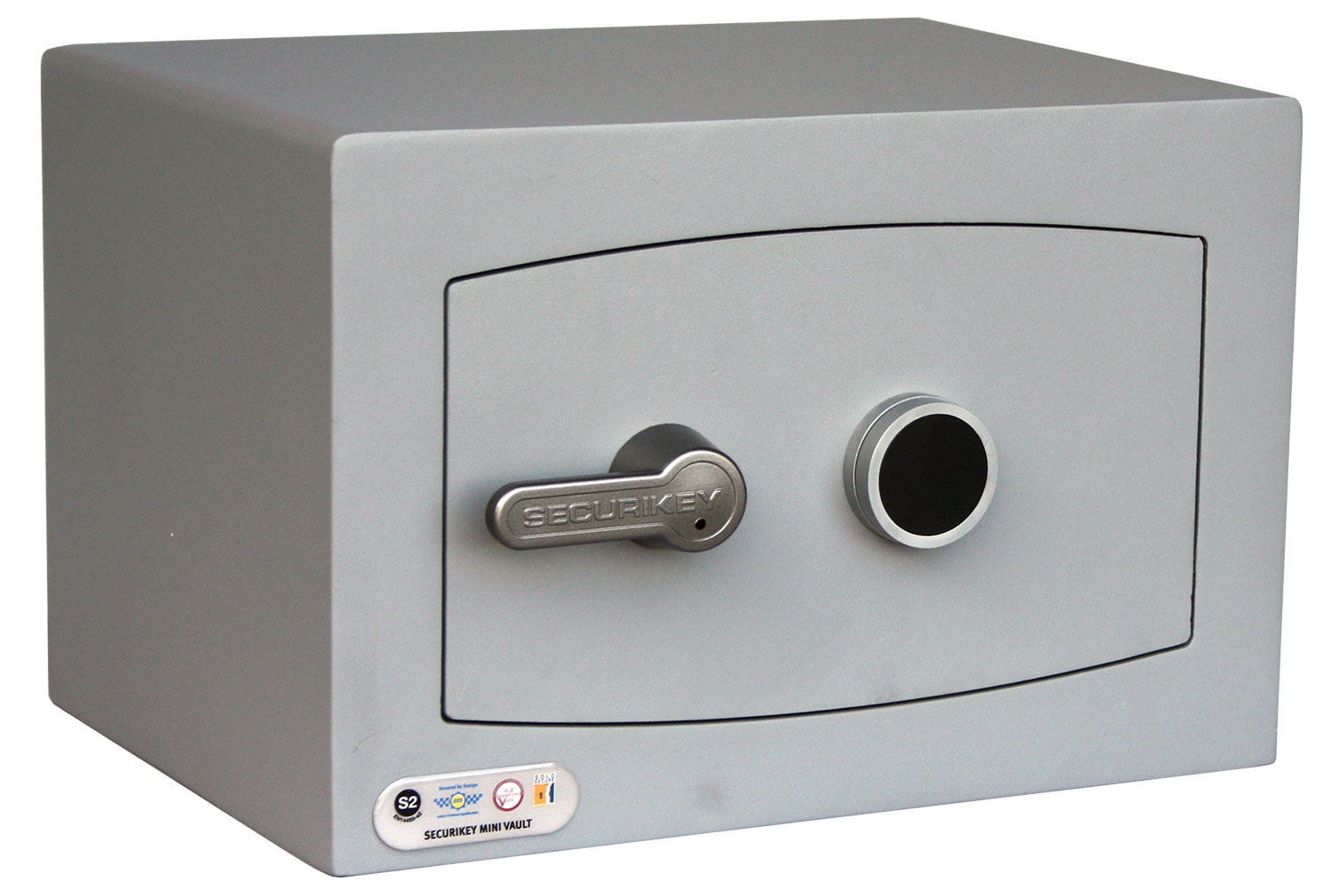 Securikey Mini Vault Silver Cash Safe Size 0 With Key Lock (18ltrs)