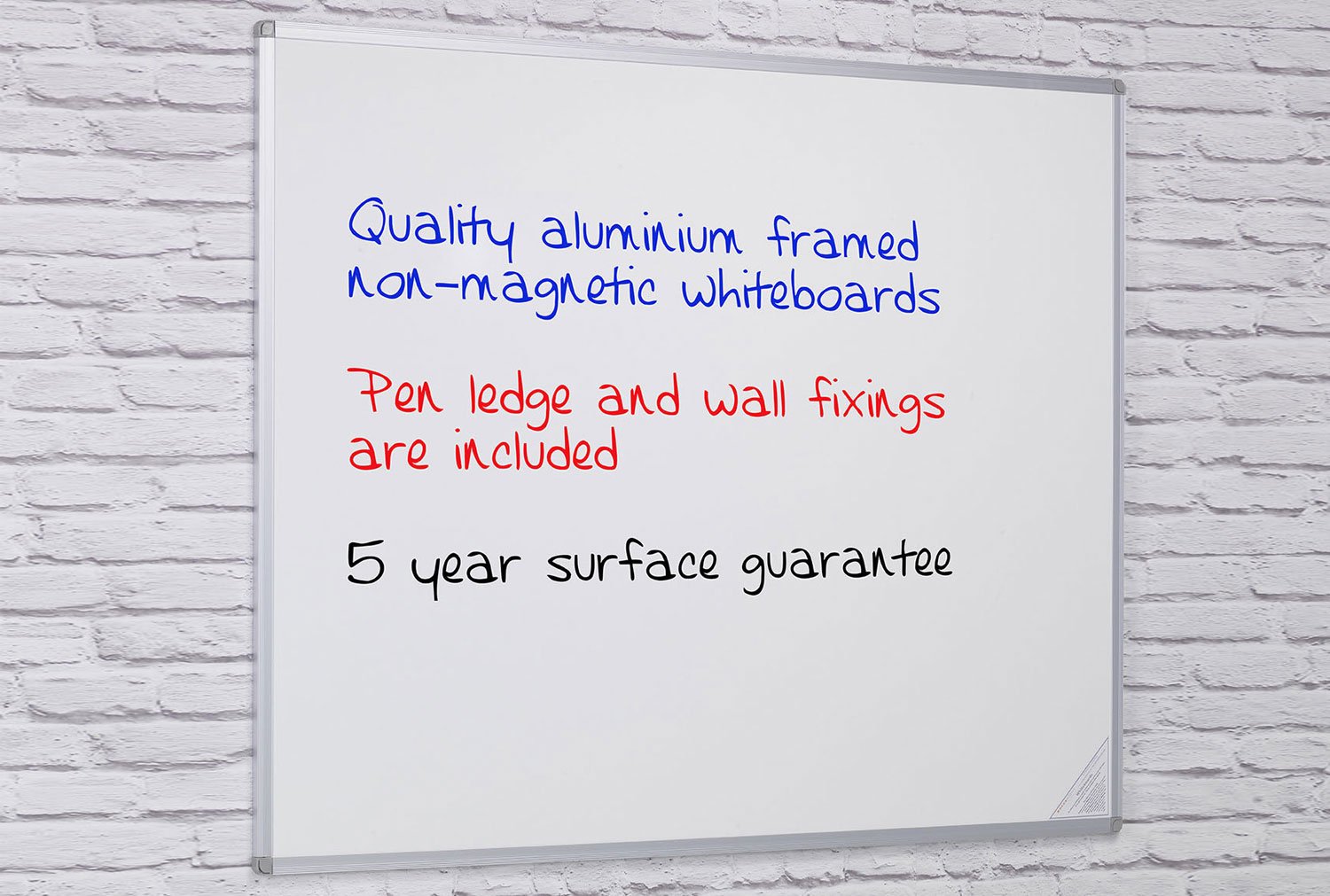Heavy Duty Non-Magnetic Writing Board, 120wx120h (cm)