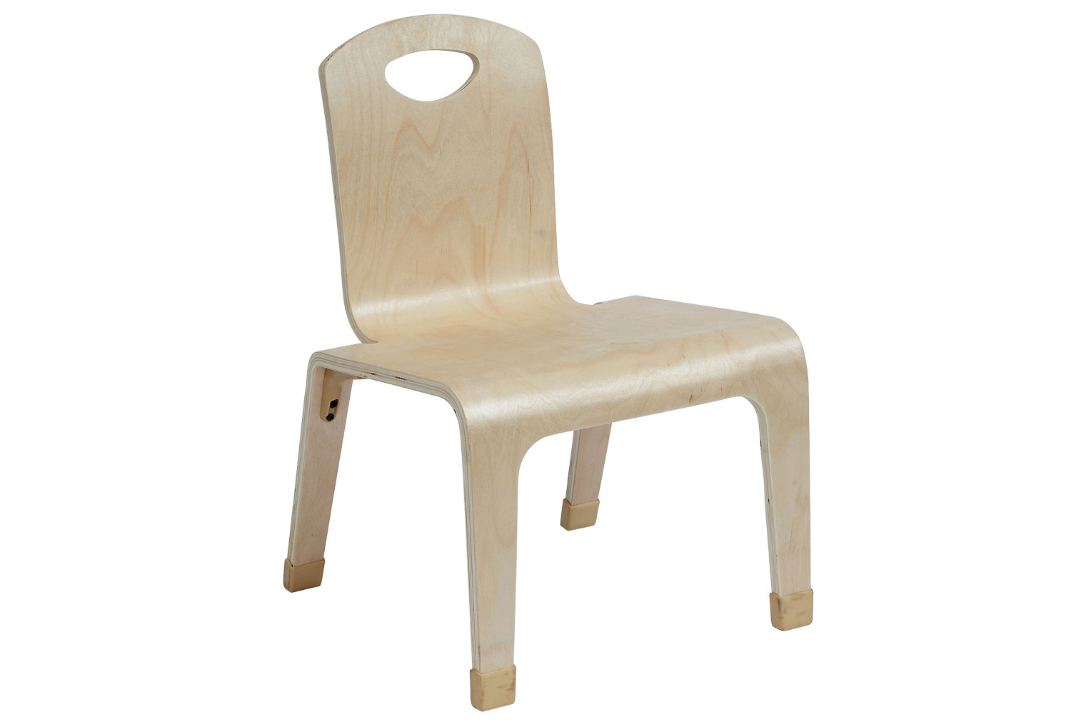 One Piece Wooden Teachers Low Chair, Beech